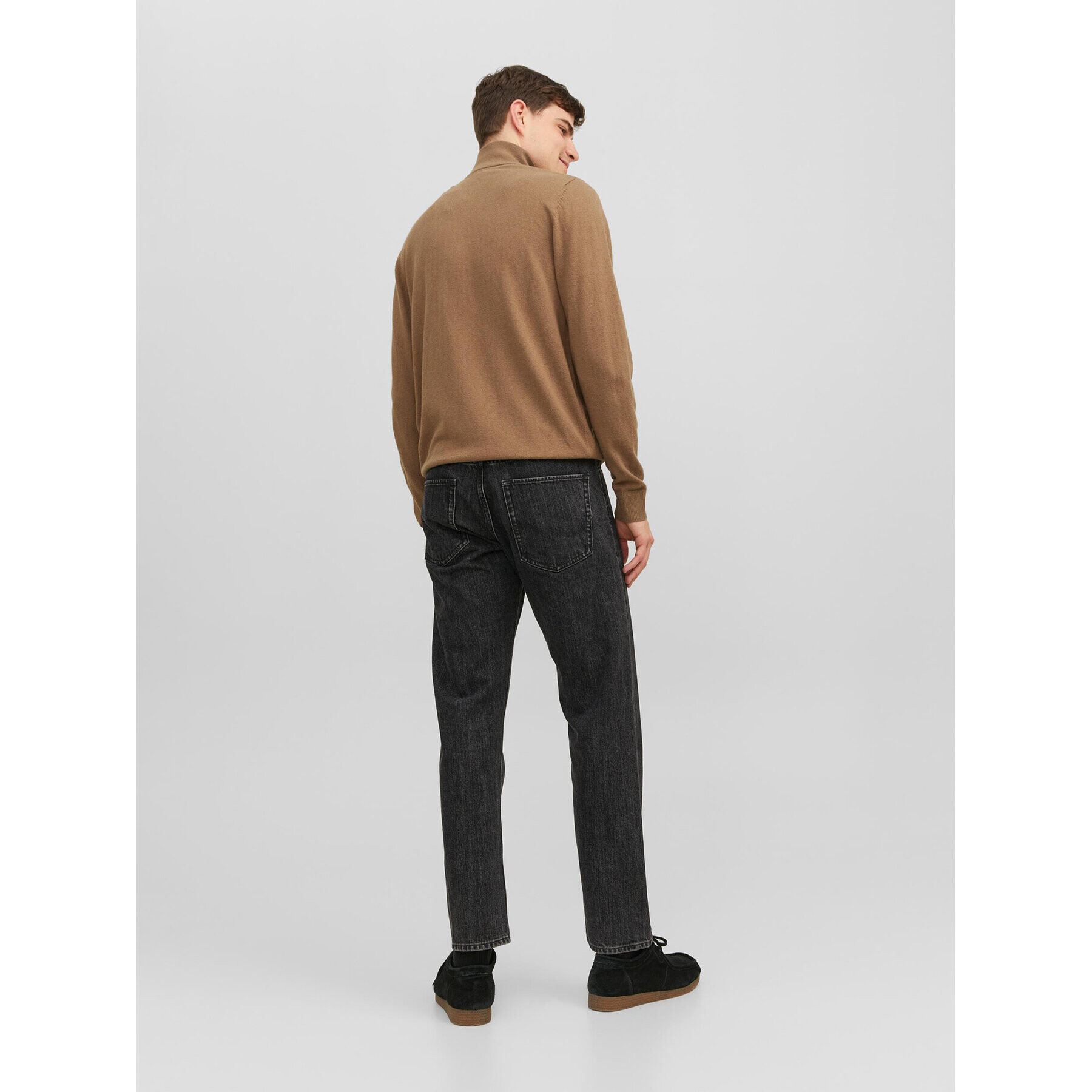Jack&Jones Пуловер 12189339 Кафяв Regular Fit - Pepit.bg