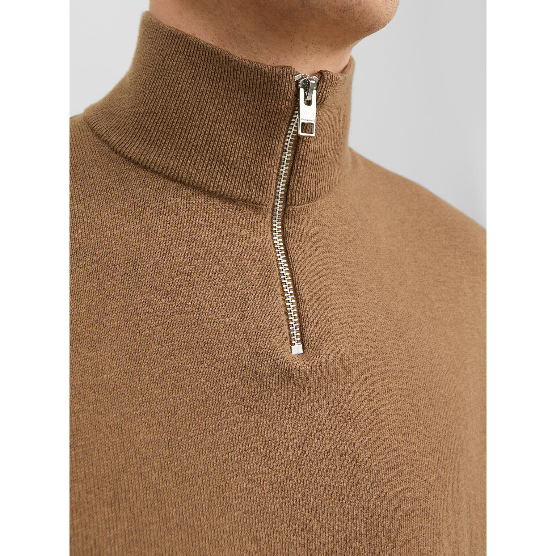 Jack&Jones Пуловер 12189339 Кафяв Regular Fit - Pepit.bg