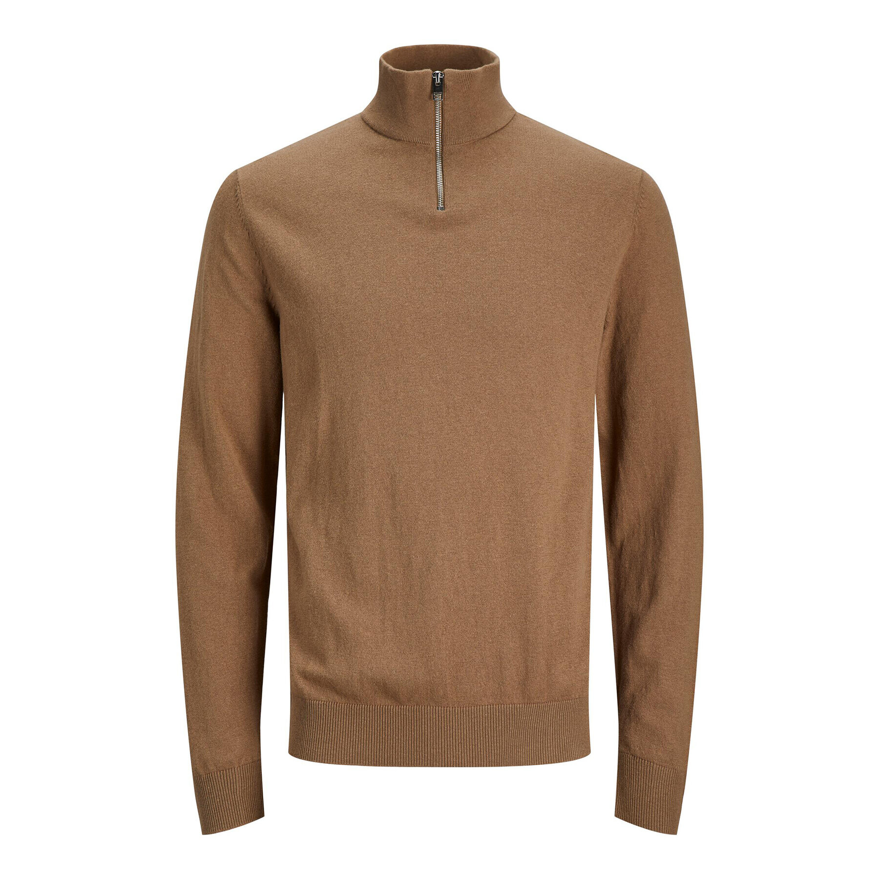 Jack&Jones Пуловер 12189339 Кафяв Regular Fit - Pepit.bg