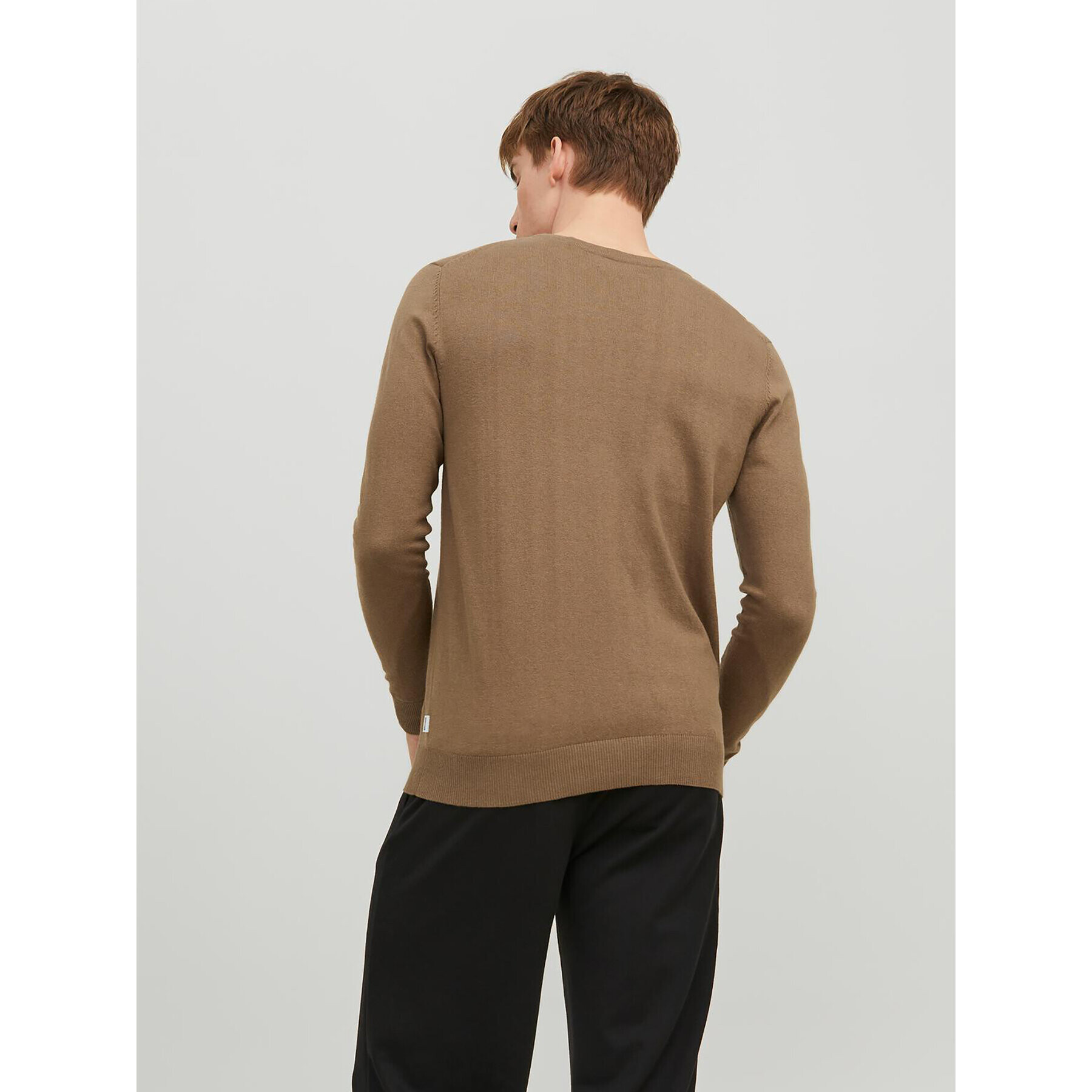 Jack&Jones Пуловер 12208364 Кафяв Regular Fit - Pepit.bg