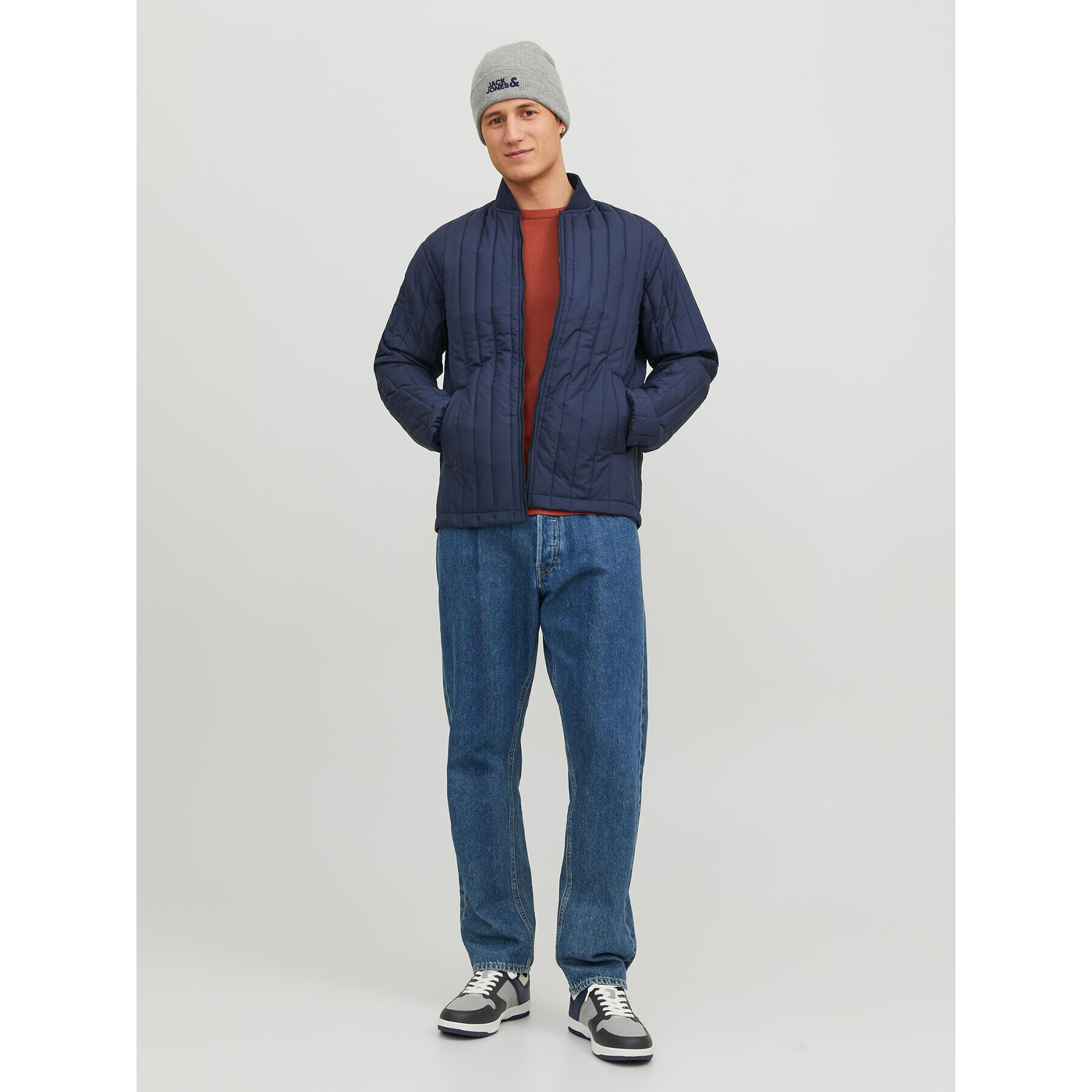 Jack&Jones Пуловер 12208364 Оранжев Regular Fit - Pepit.bg