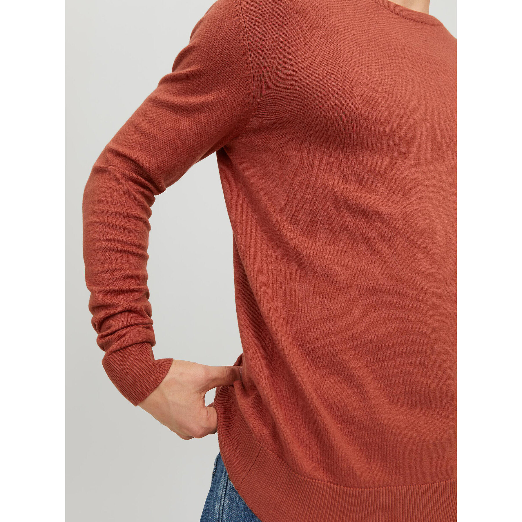 Jack&Jones Пуловер 12208364 Оранжев Regular Fit - Pepit.bg