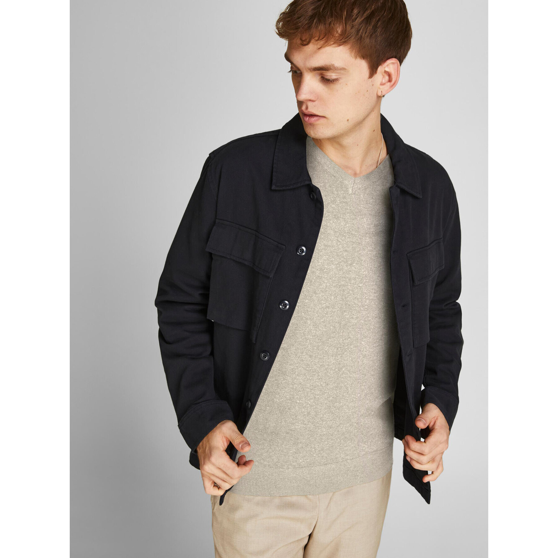 Jack&Jones Пуловер 12208365 Бежов Regular Fit - Pepit.bg