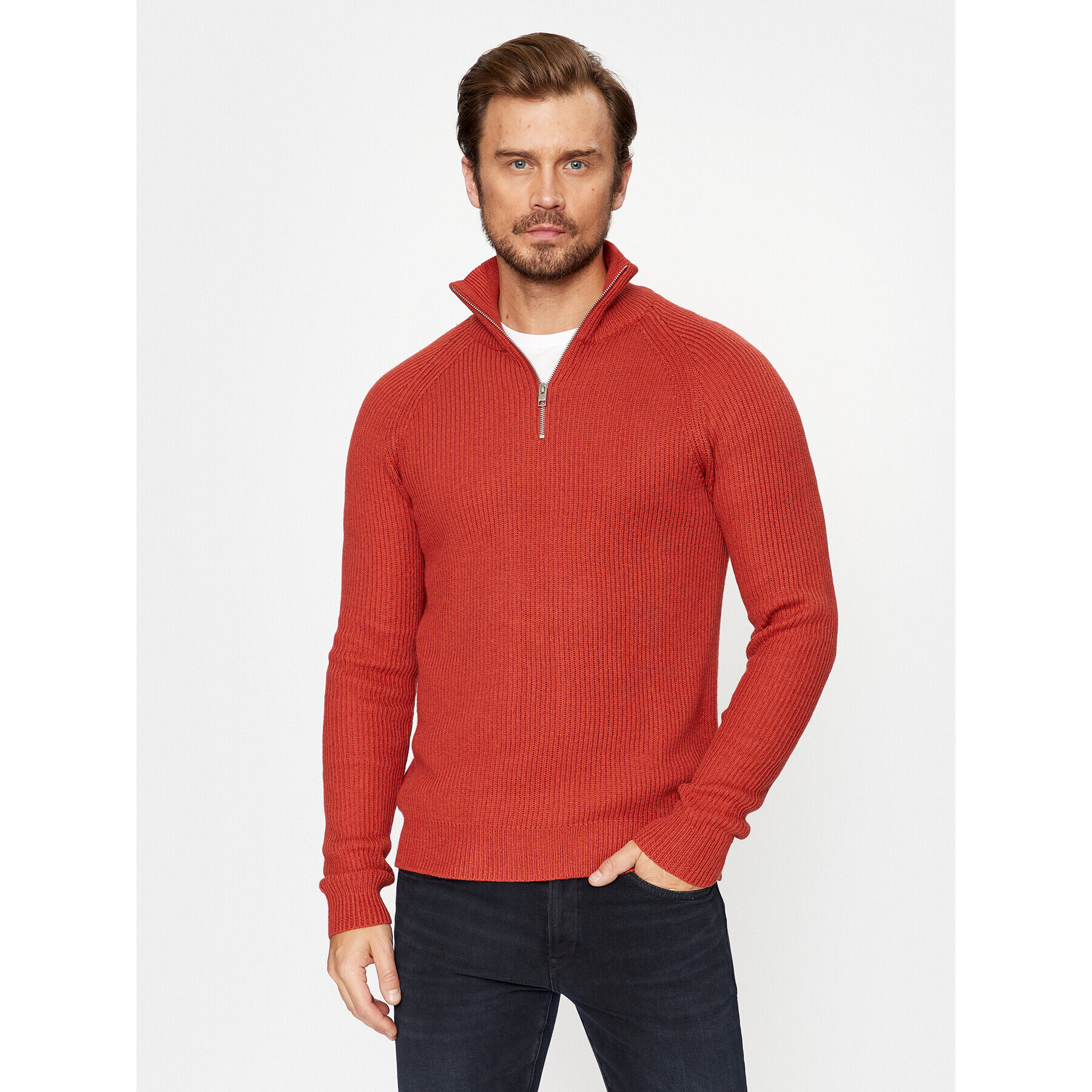 Jack&Jones Пуловер 12236308 Червен Regular Fit - Pepit.bg