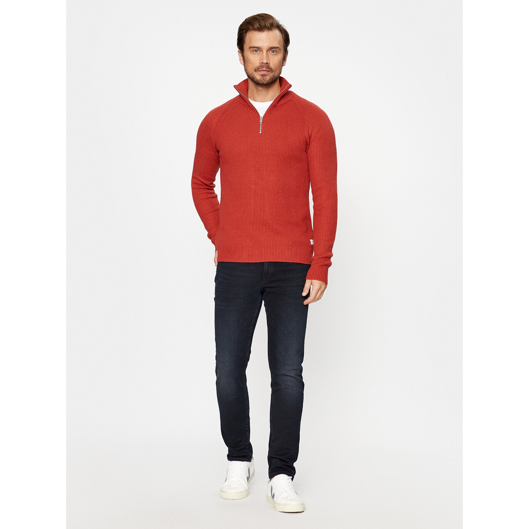 Jack&Jones Пуловер 12236308 Червен Regular Fit - Pepit.bg