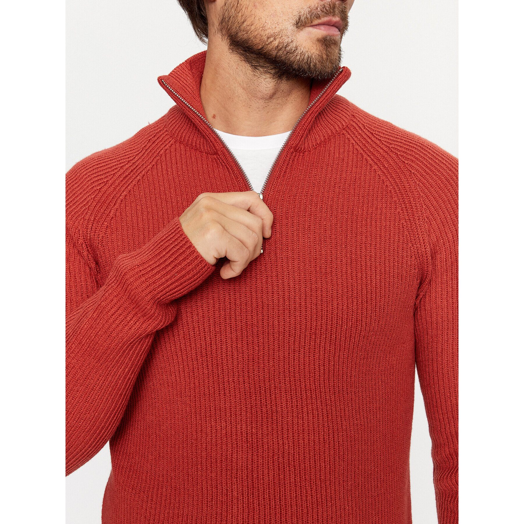 Jack&Jones Пуловер 12236308 Червен Regular Fit - Pepit.bg