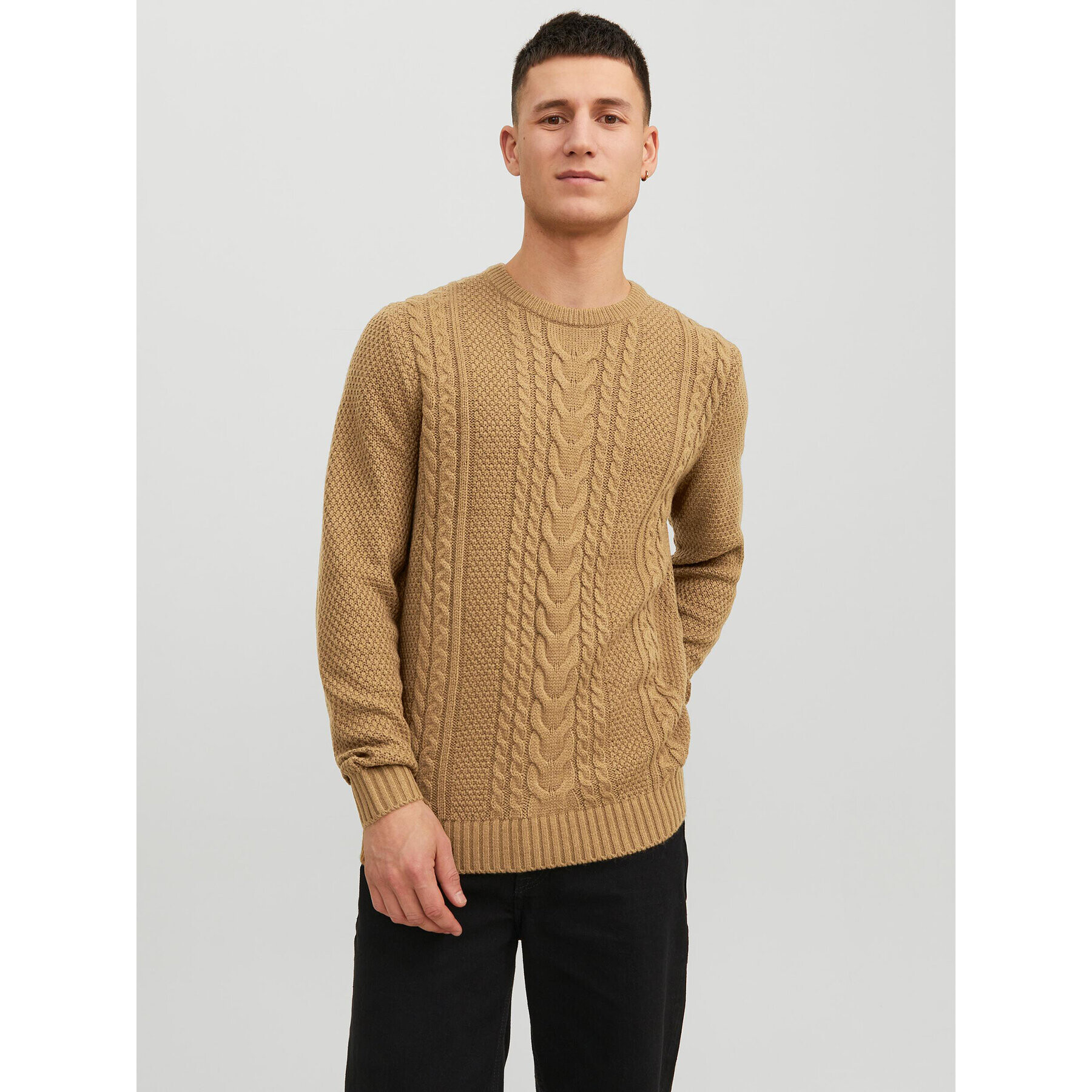 Jack&Jones Пуловер 12236314 Бежов Regular Fit - Pepit.bg