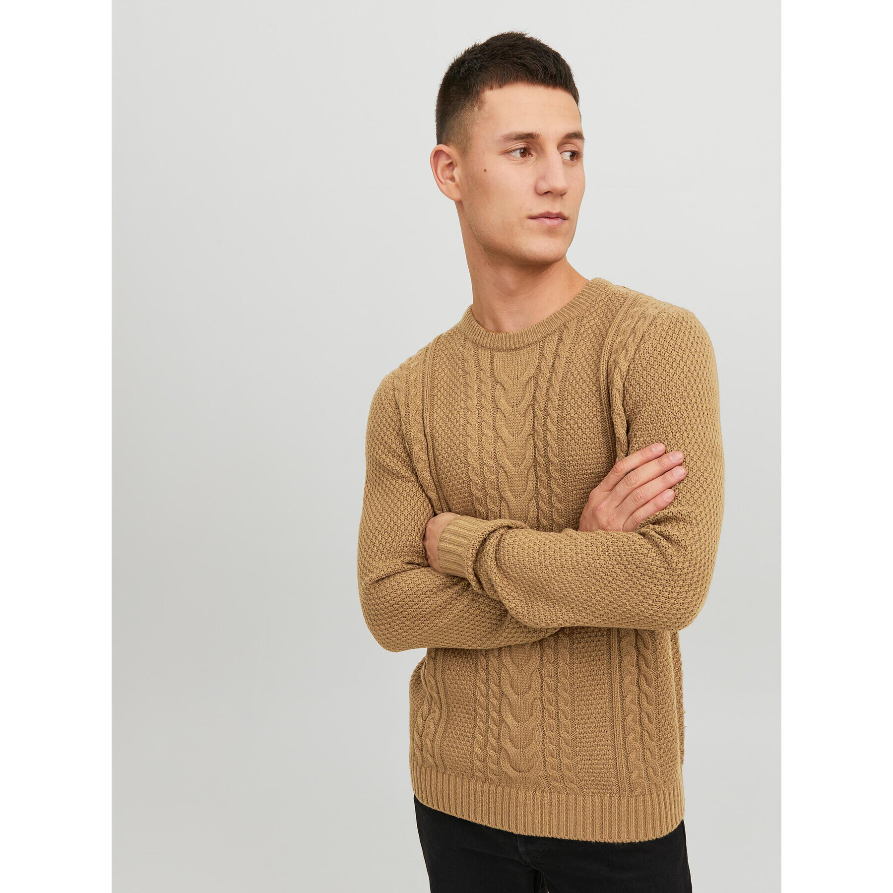 Jack&Jones Пуловер 12236314 Бежов Regular Fit - Pepit.bg
