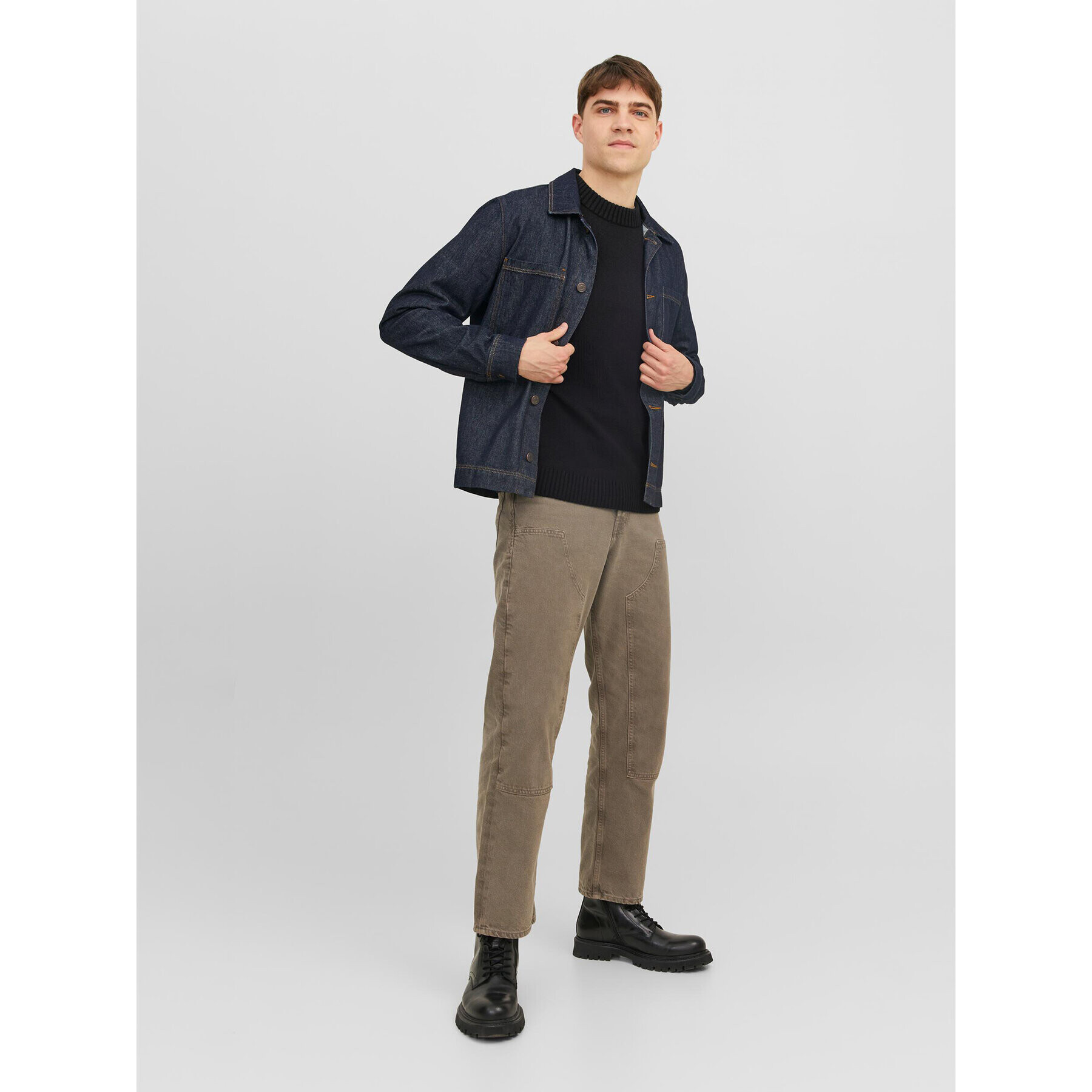 Jack&Jones Пуловер 12236774 Черен Regular Fit - Pepit.bg