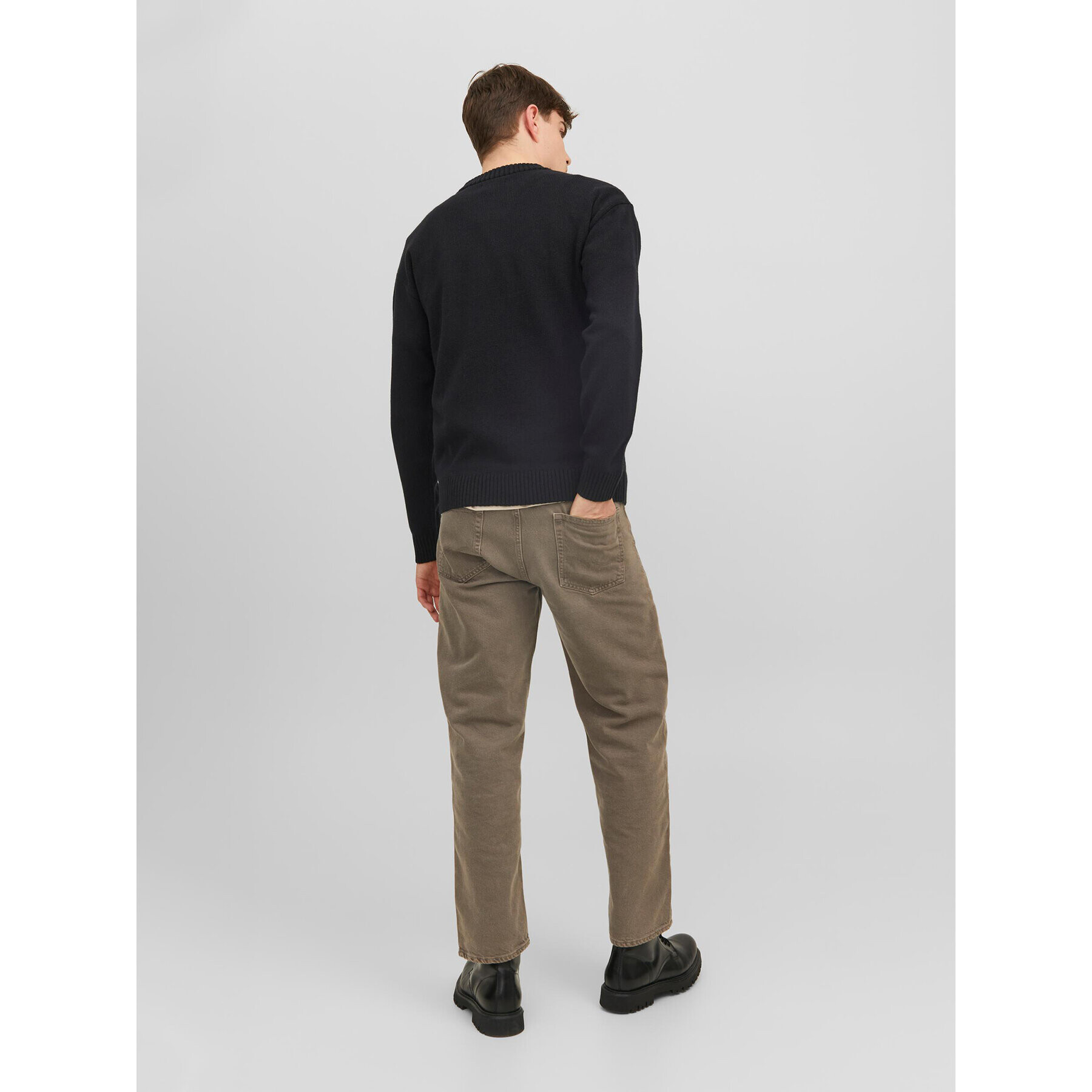 Jack&Jones Пуловер 12236774 Черен Regular Fit - Pepit.bg