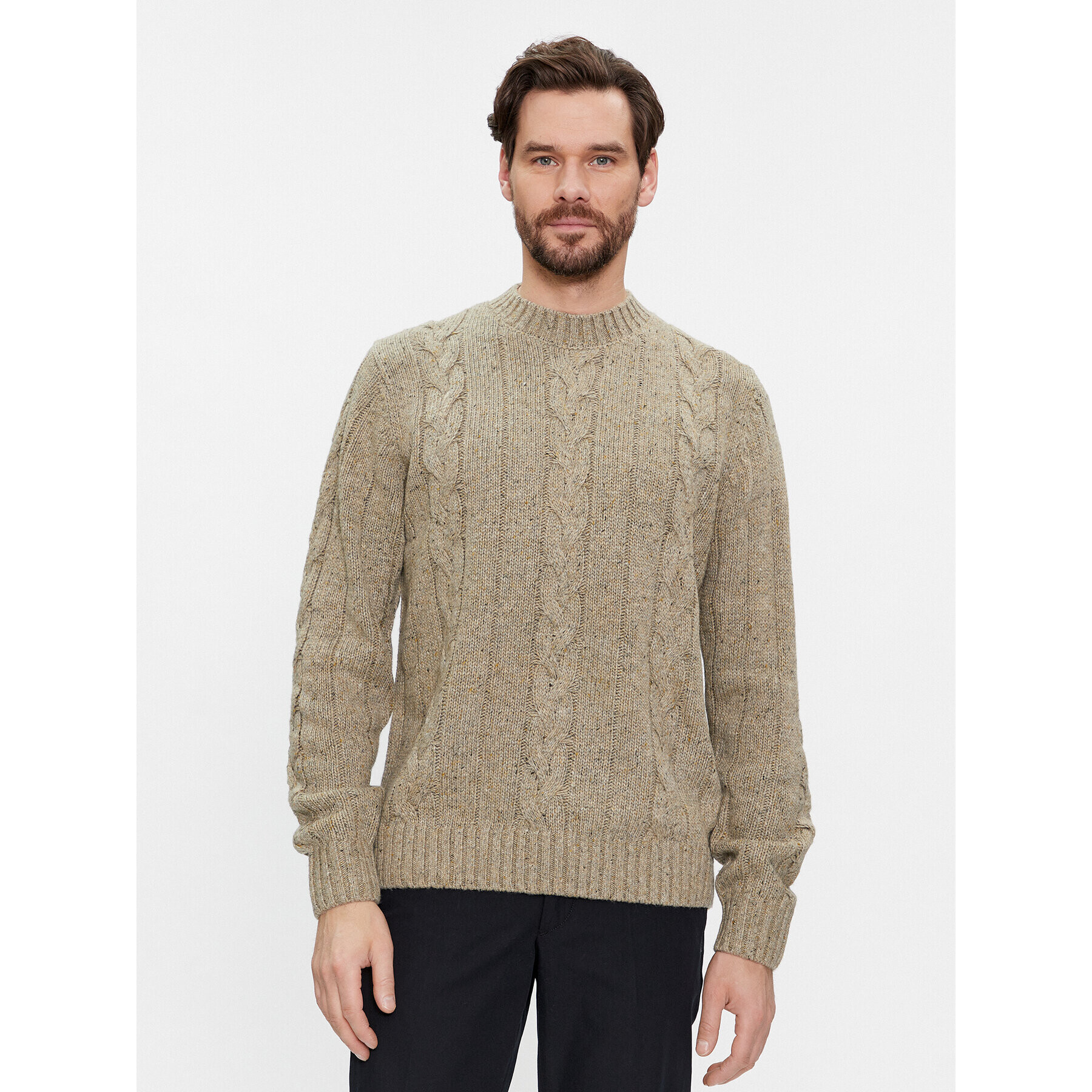 Jack&Jones Пуловер 12247818 Бежов Regular Fit - Pepit.bg