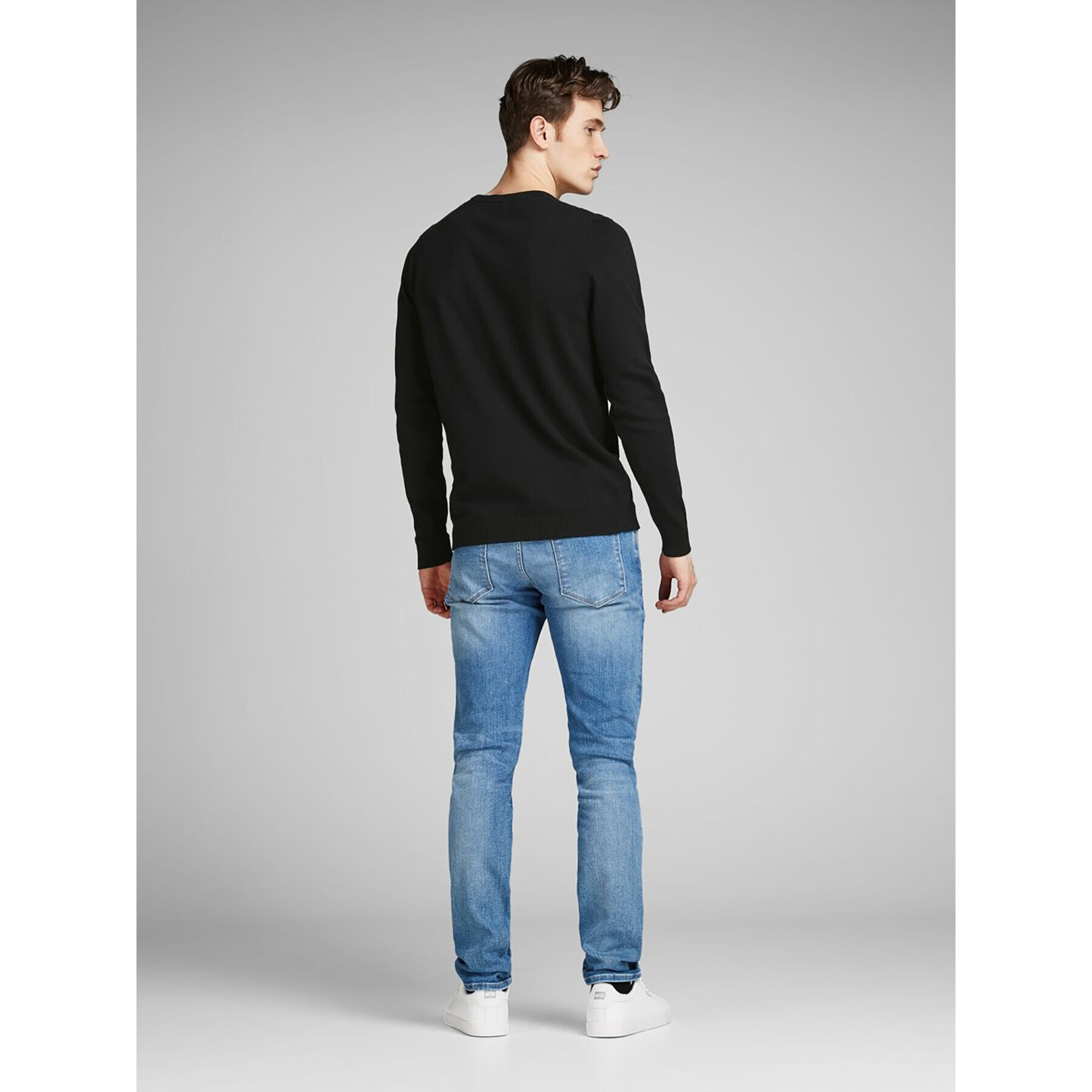 Jack&Jones Пуловер Basic 12137190 Черен Regular Fit - Pepit.bg