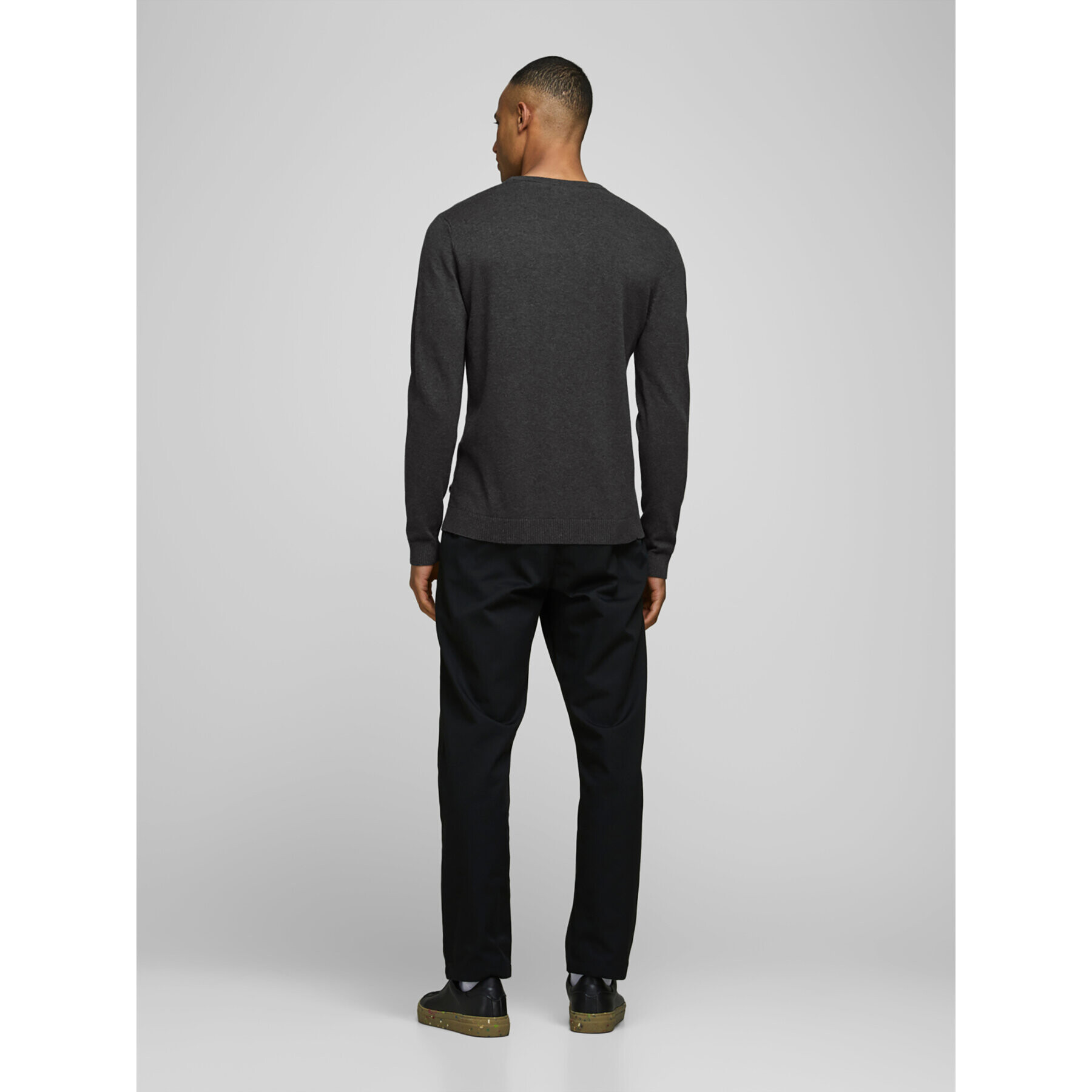 Jack&Jones Пуловер Basic 12137190 Сив Regular Fit - Pepit.bg