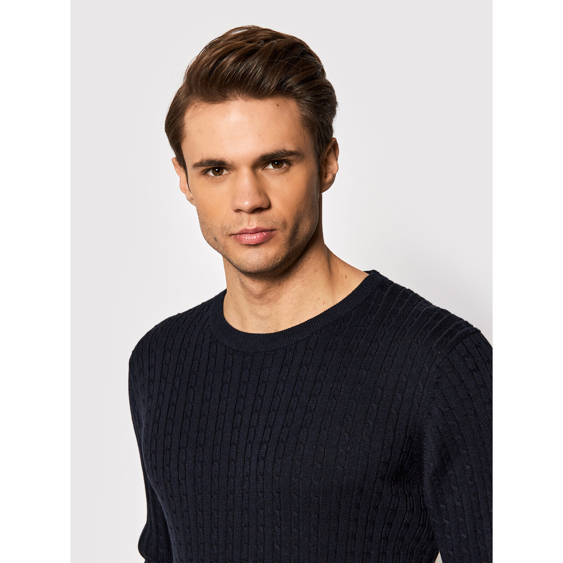 Jack&Jones PREMIUM Пуловер Blawinter 12200105 Тъмносин Regular Fit - Pepit.bg