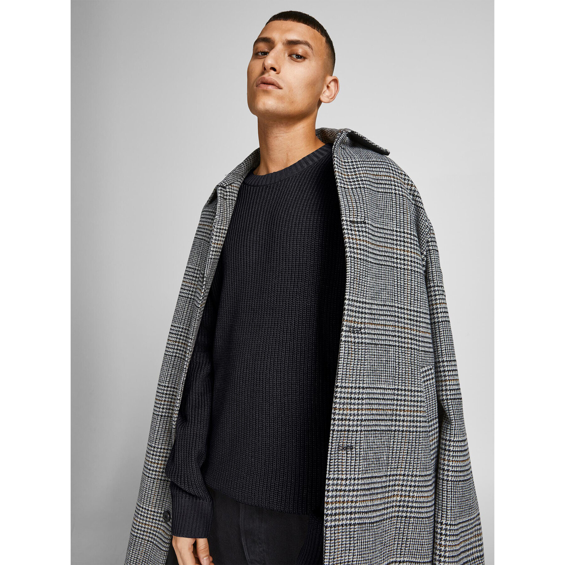 Jack&Jones Пуловер Brink 12194786 Черен Regular Fit - Pepit.bg