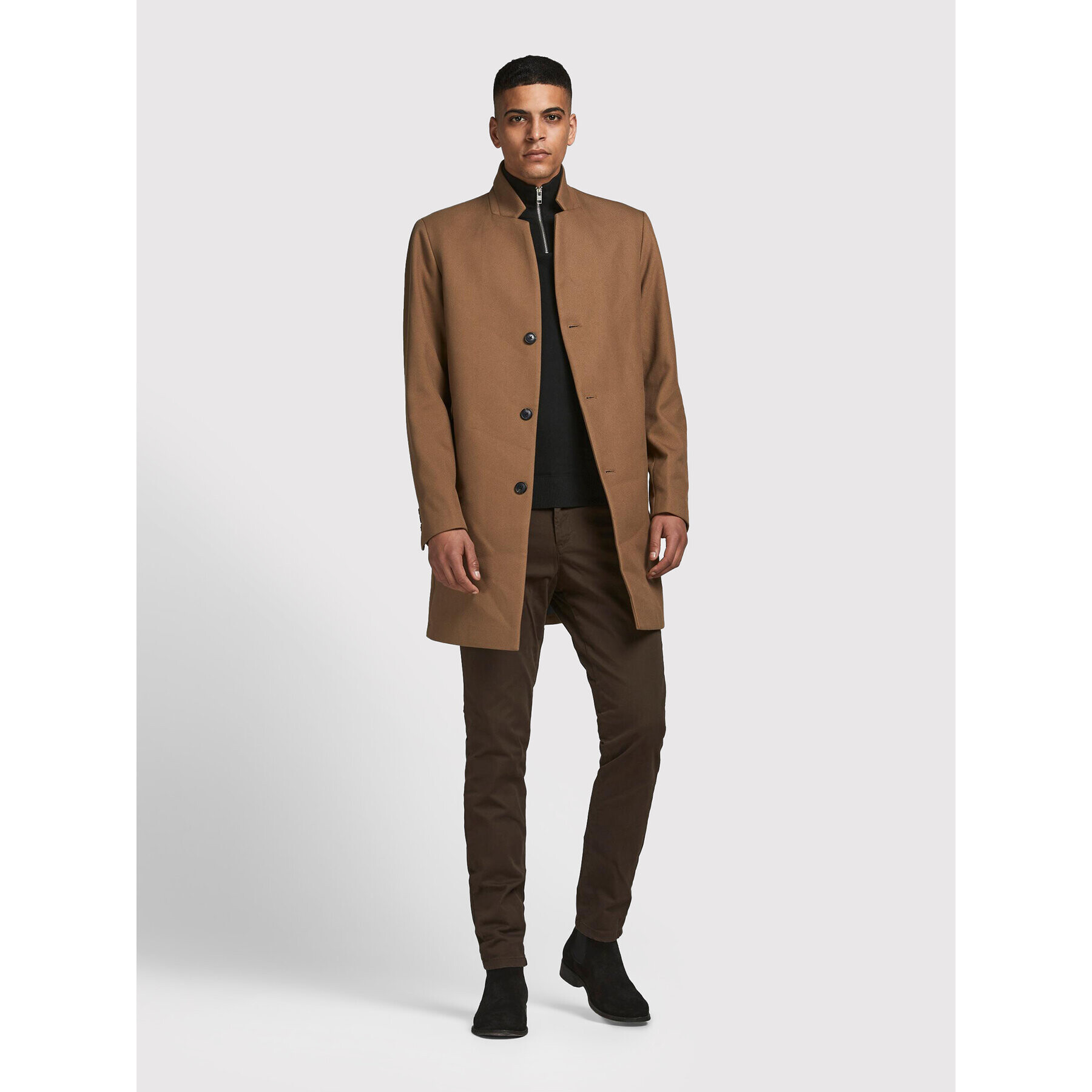 Jack&Jones Пуловер Emil 12189339 Черен Regular Fit - Pepit.bg