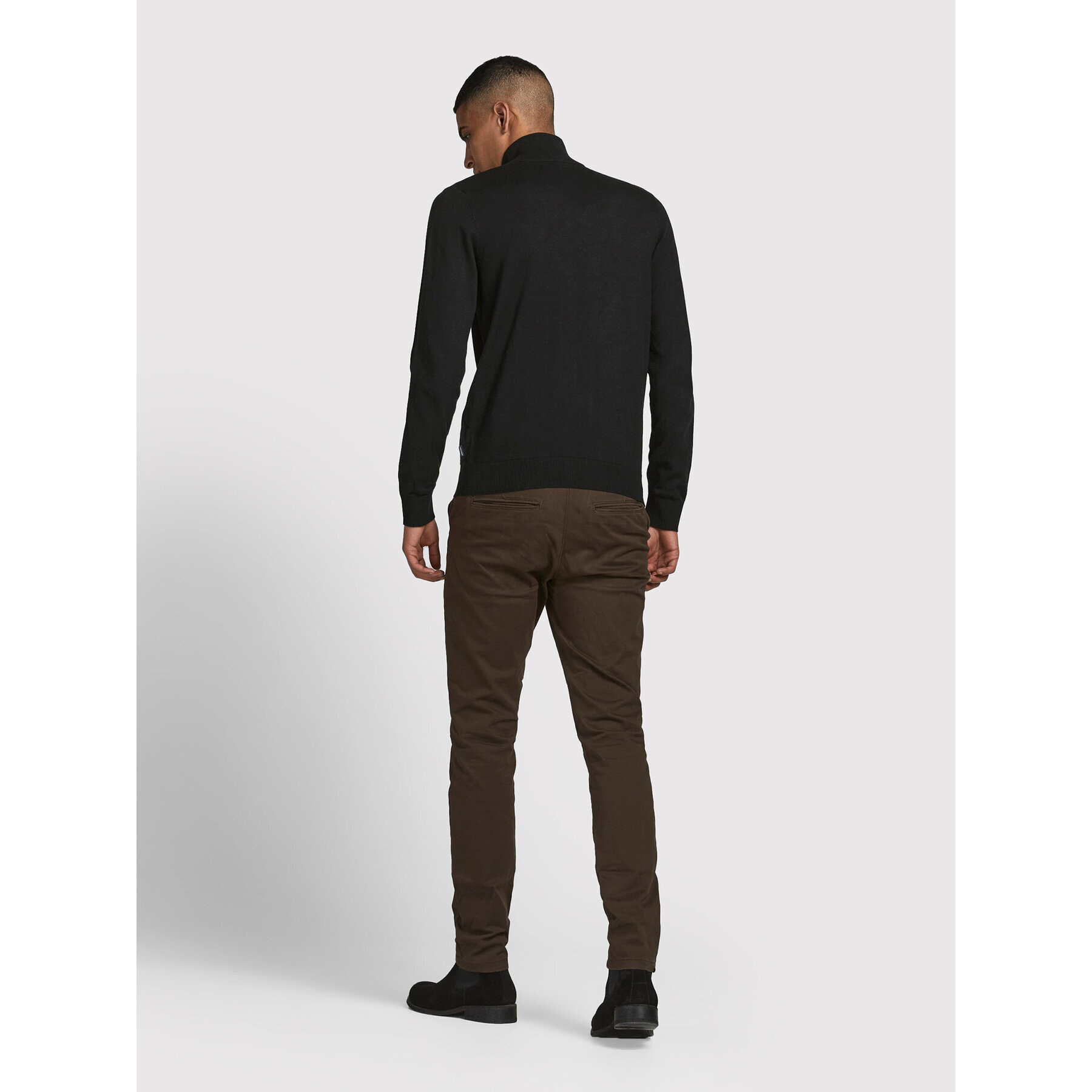 Jack&Jones Пуловер Emil 12189339 Черен Regular Fit - Pepit.bg
