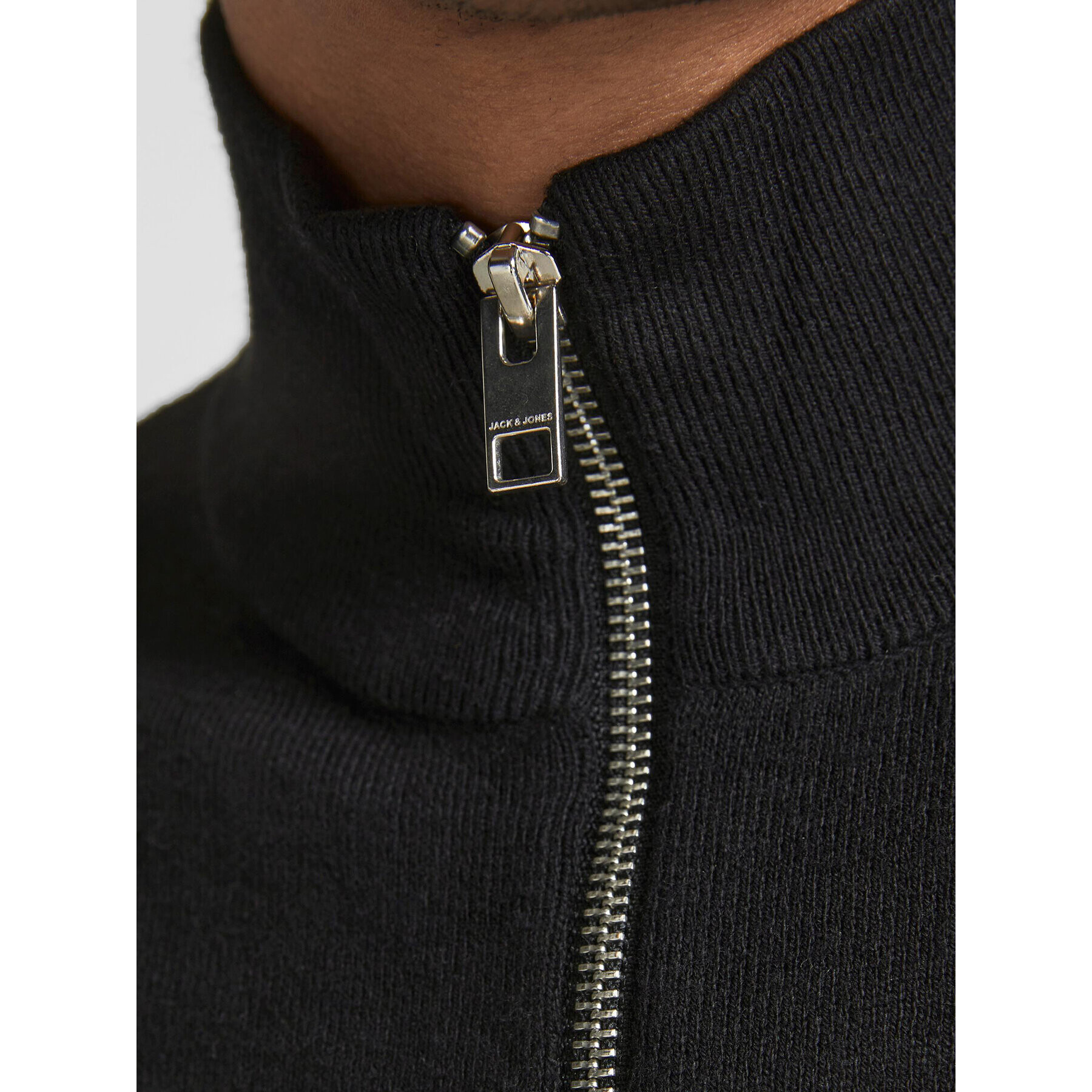 Jack&Jones Пуловер Emil 12189339 Черен Regular Fit - Pepit.bg