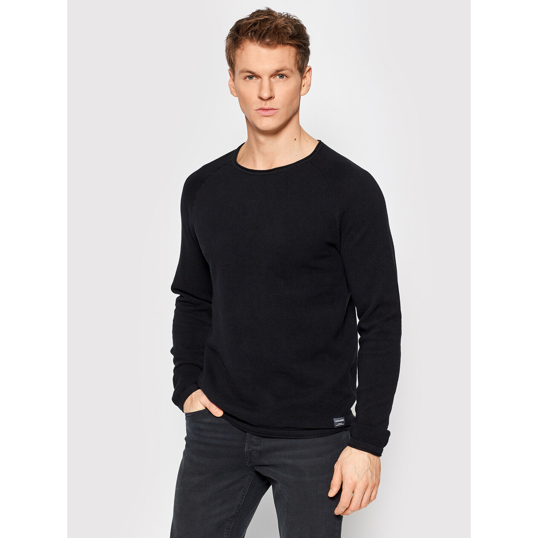 Jack&Jones Пуловер Hill 12157321 Черен Regular Fit - Pepit.bg