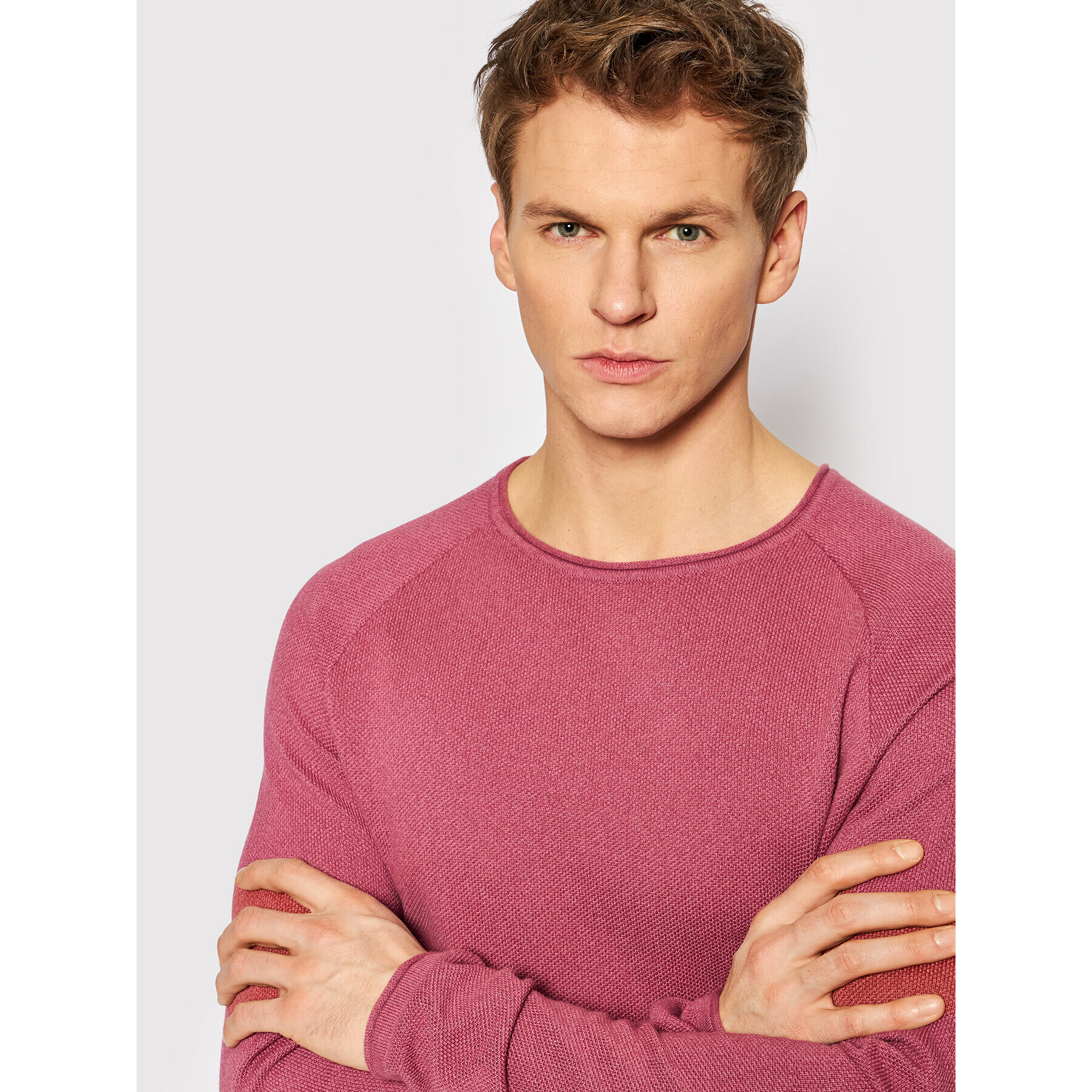 Jack&Jones Пуловер Hill 12157321 Розов Regular Fit - Pepit.bg