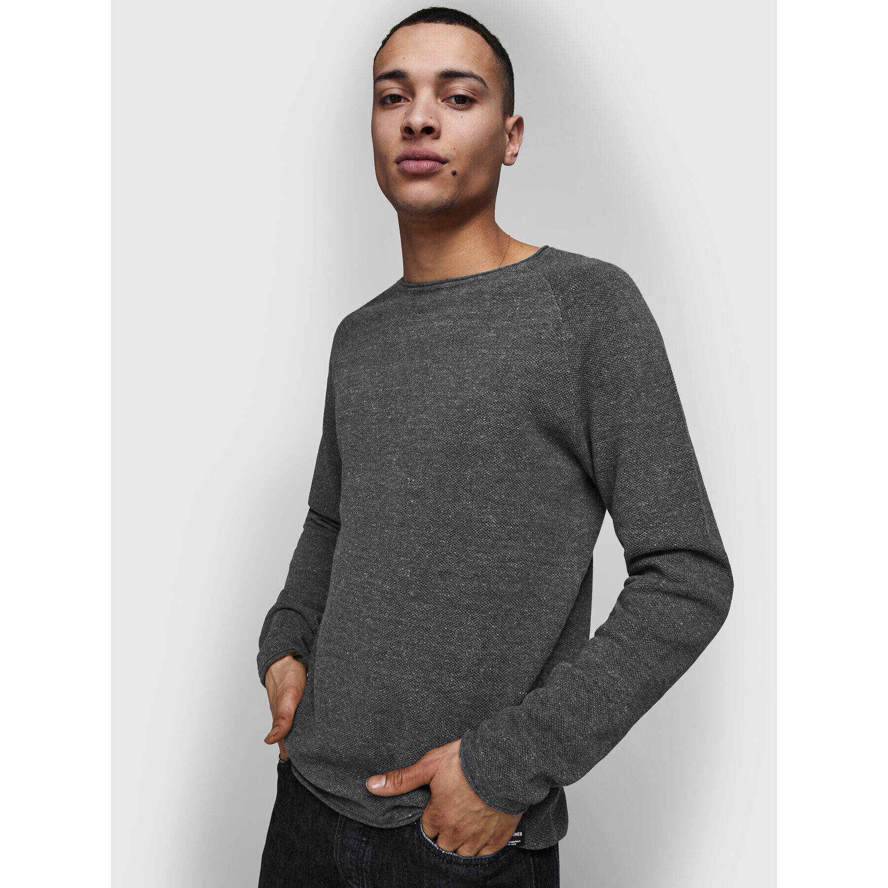 Jack&Jones Пуловер Hill 12157321 Сив Regular Fit - Pepit.bg