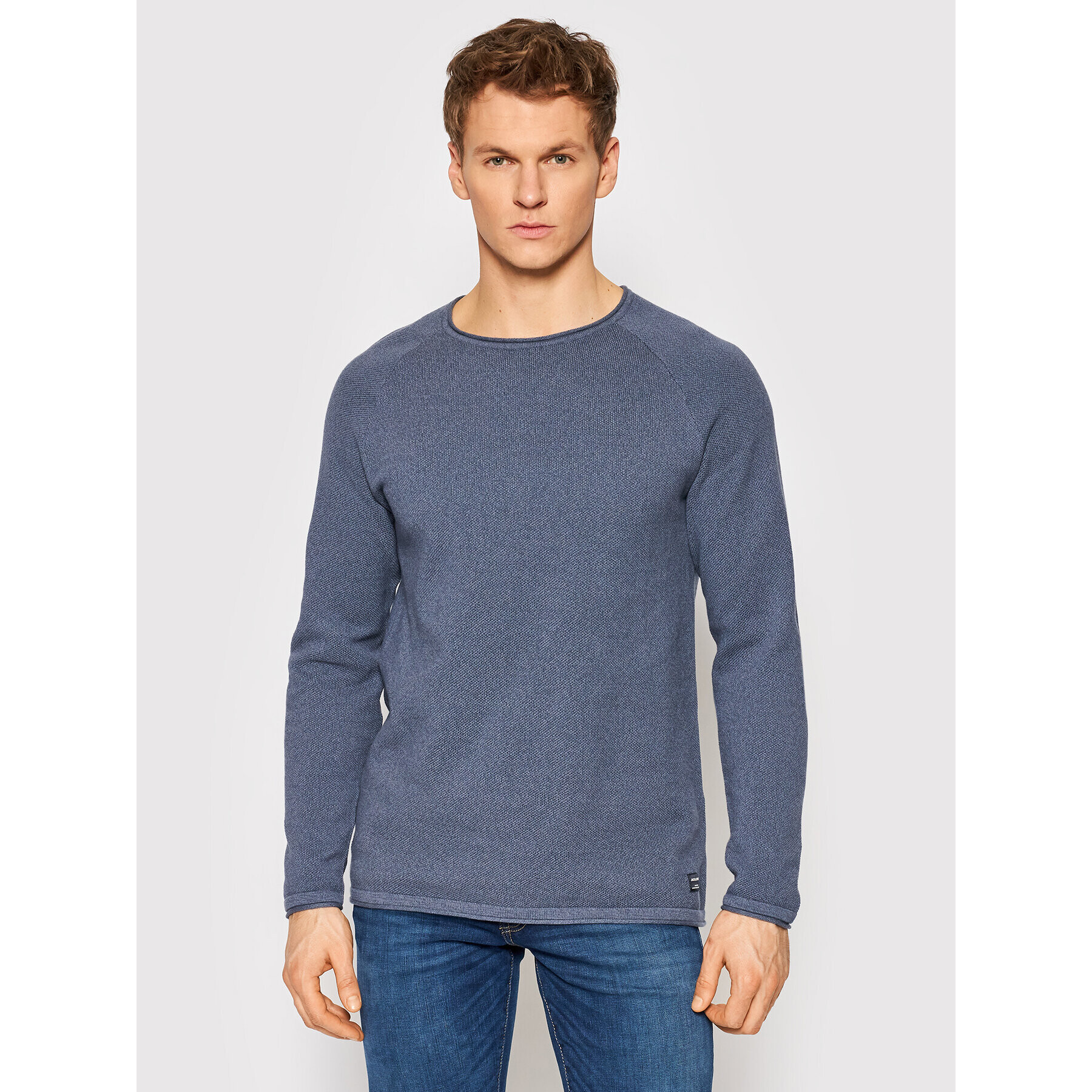 Jack&Jones Пуловер Hill 12157321 Тъмносин Regular Fit - Pepit.bg