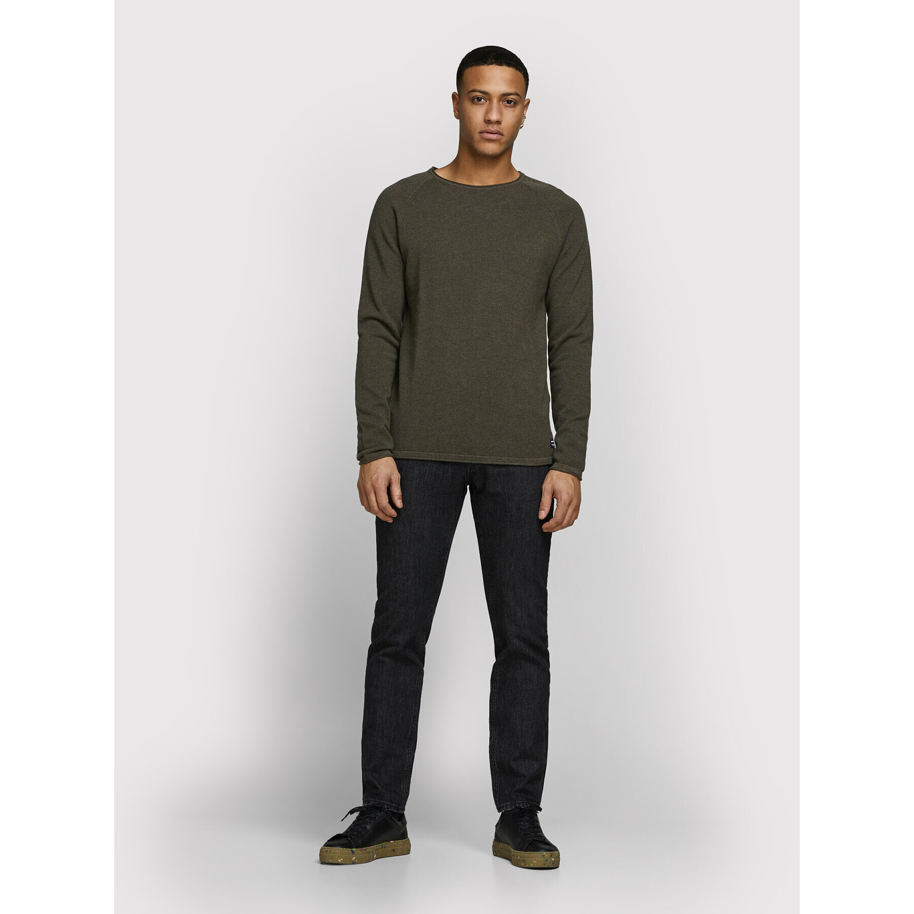 Jack&Jones Пуловер Hill 12157321 Зелен Regular Fit - Pepit.bg