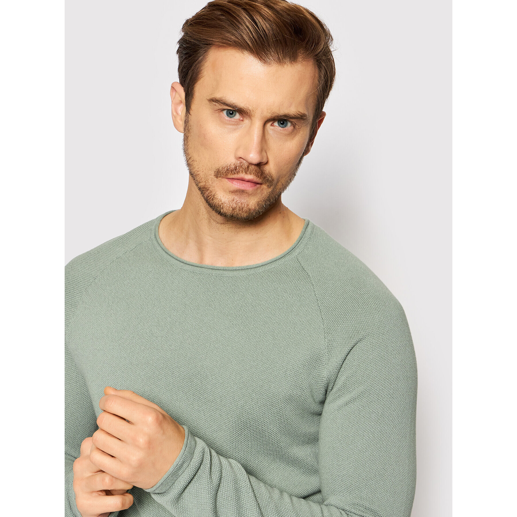 Jack&Jones Пуловер Hill 12157321 Зелен Regular Fit - Pepit.bg