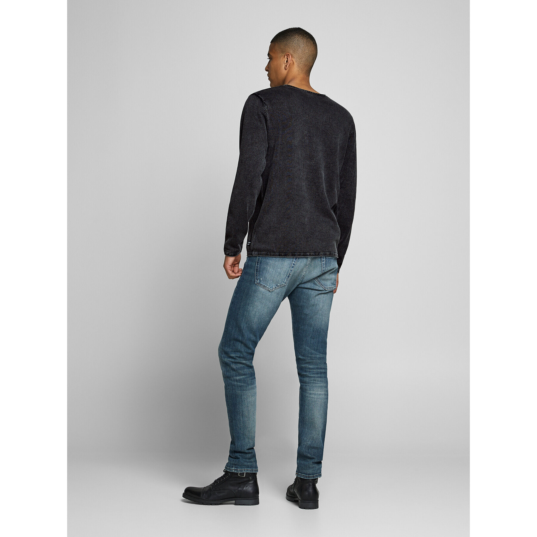 Jack&Jones Пуловер Leo 12174001 Черен Regular Fit - Pepit.bg