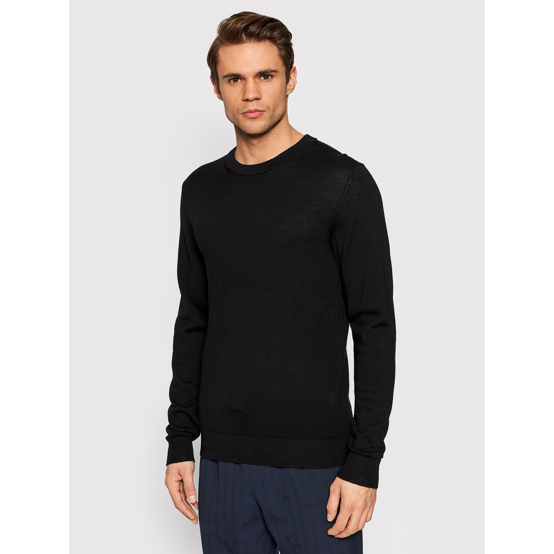 Jack&Jones Пуловер Mark 12175288 Черен Regular Fit - Pepit.bg