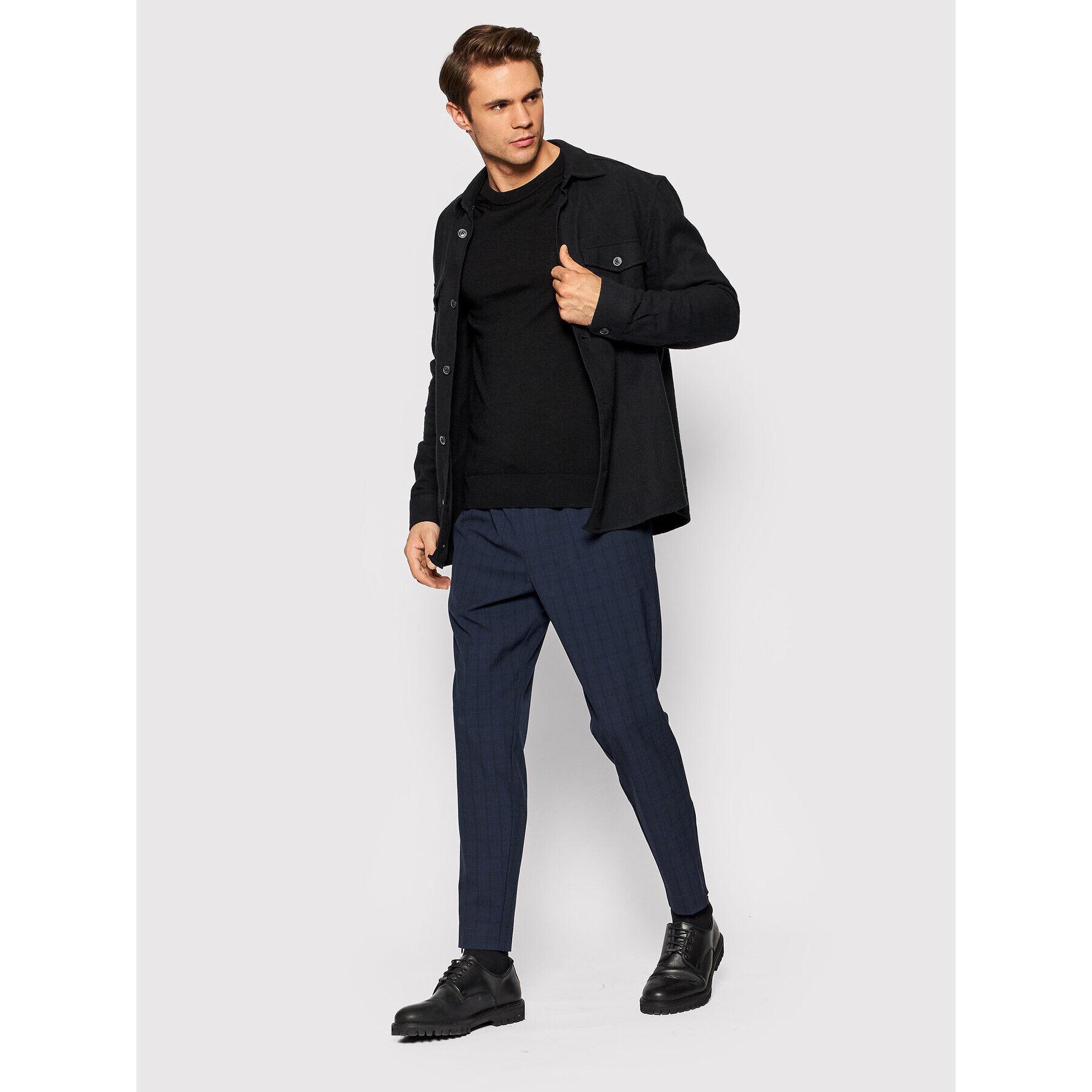 Jack&Jones Пуловер Mark 12175288 Черен Regular Fit - Pepit.bg