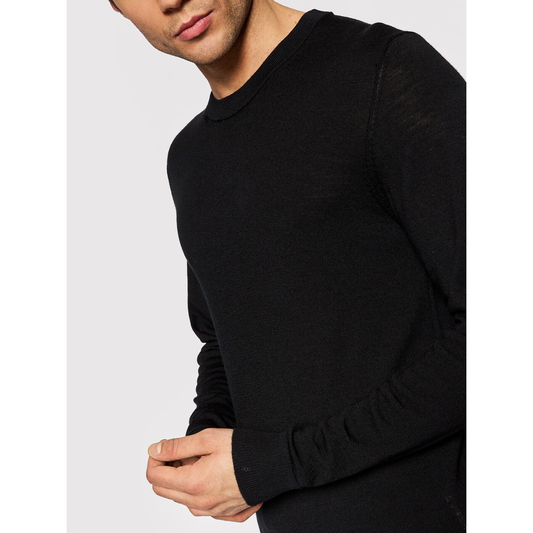 Jack&Jones Пуловер Mark 12175288 Черен Regular Fit - Pepit.bg