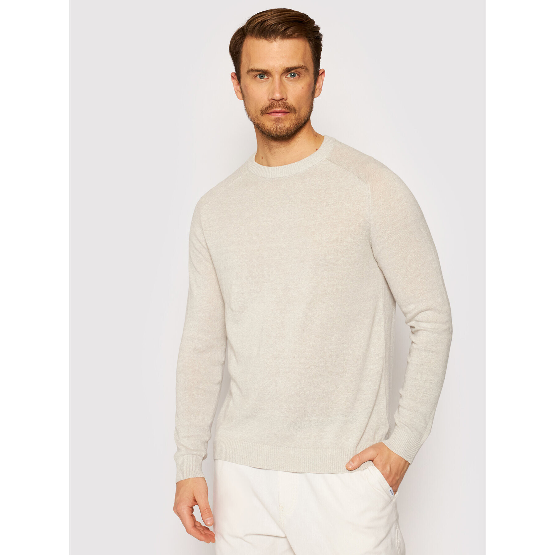 Jack&Jones Пуловер Nico 12184818 Бежов Regular Fit - Pepit.bg