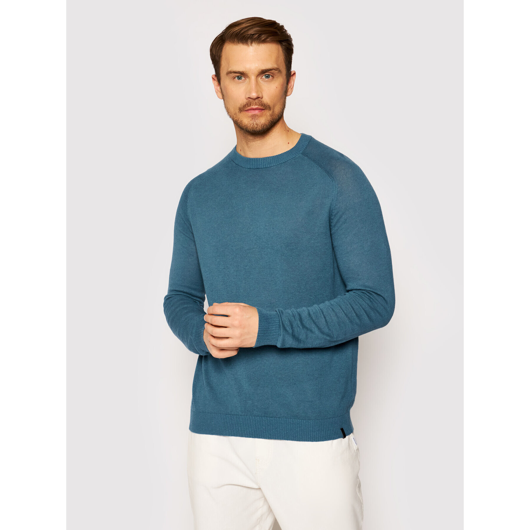 Jack&Jones Пуловер Nico 12184818 Син Regular Fit - Pepit.bg