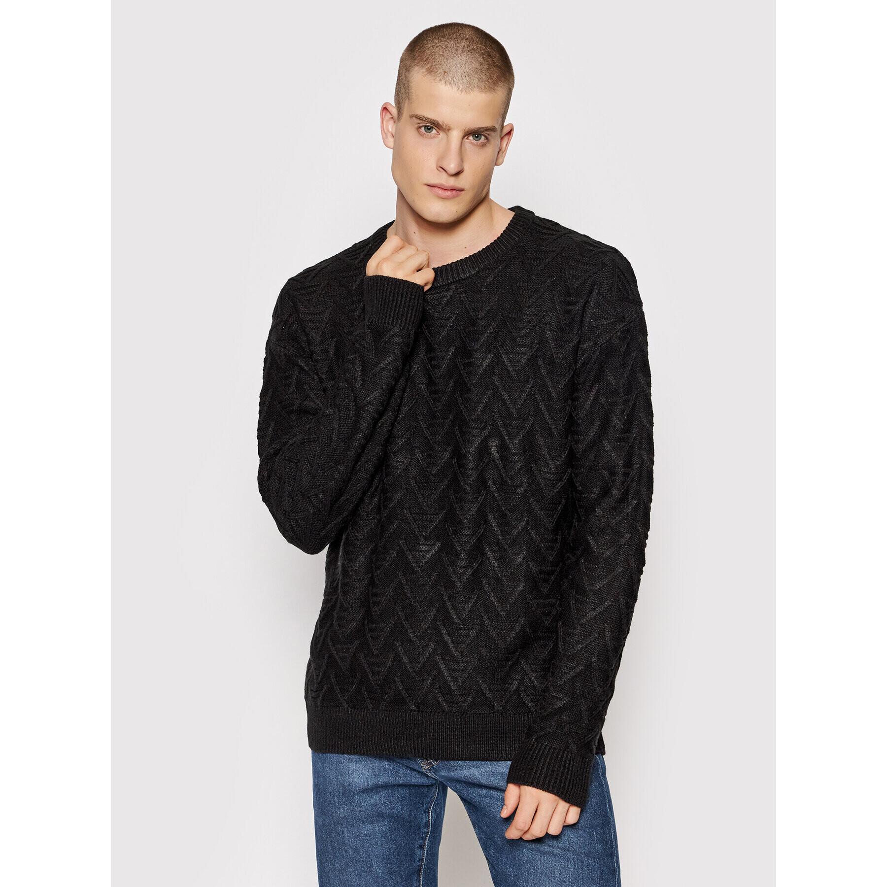 Jack&Jones Пуловер Nox 12196852 Черен Regular Fit - Pepit.bg