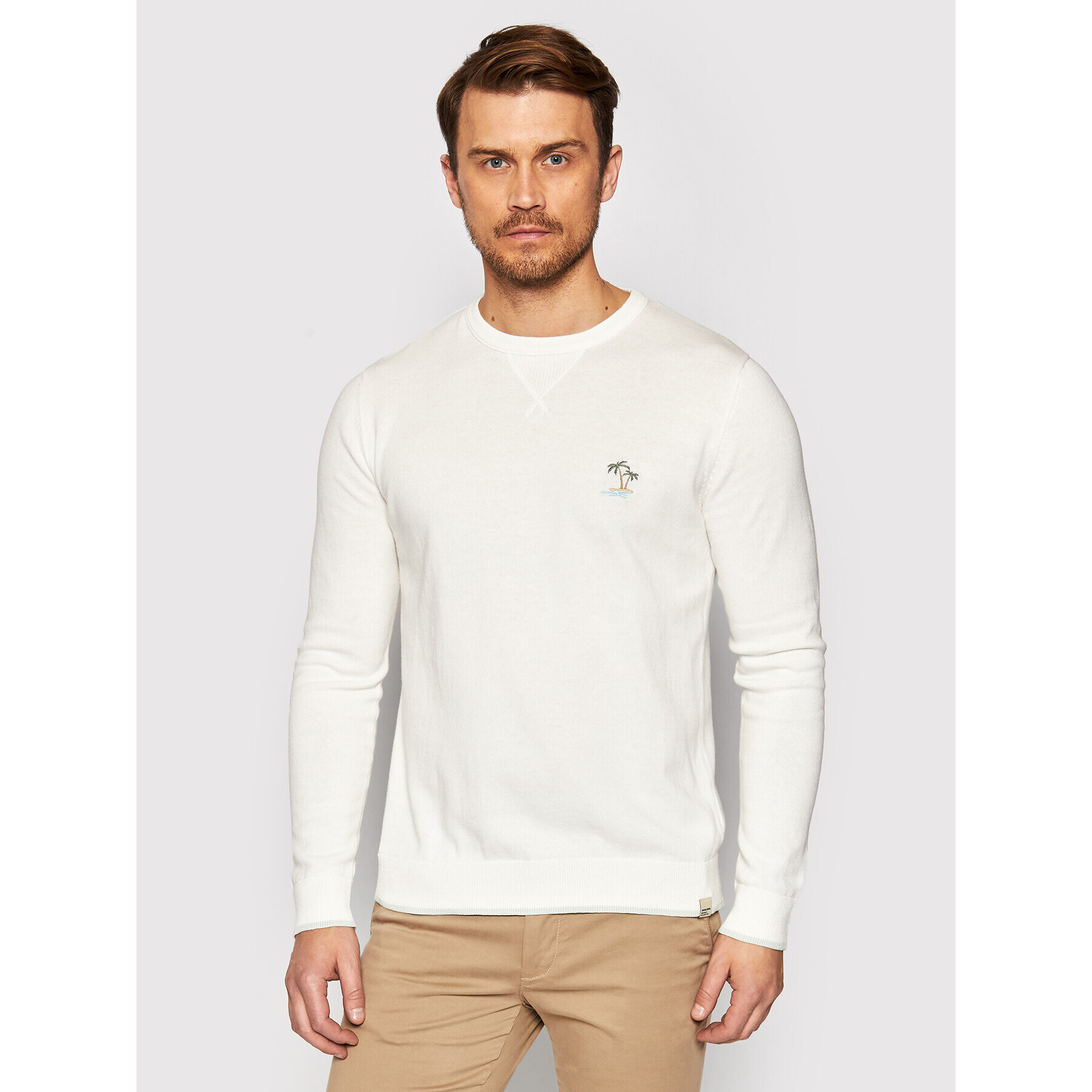 Jack&Jones Пуловер Playa 12188212 Бежов Regular Fit - Pepit.bg
