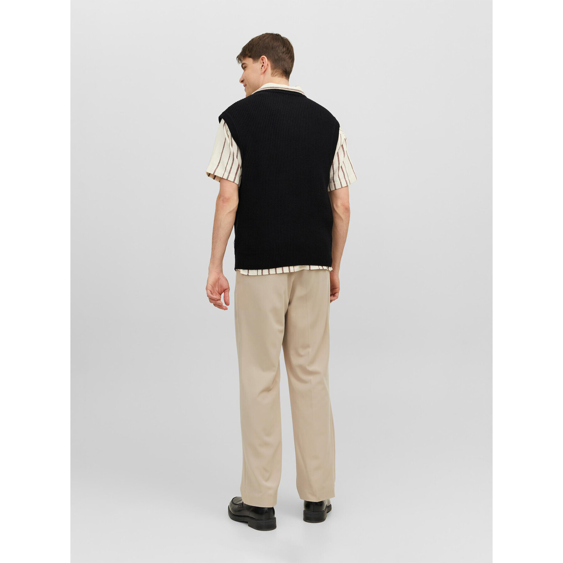 Jack&Jones Пуловер Rib 12241167 Черен Regular Fit - Pepit.bg