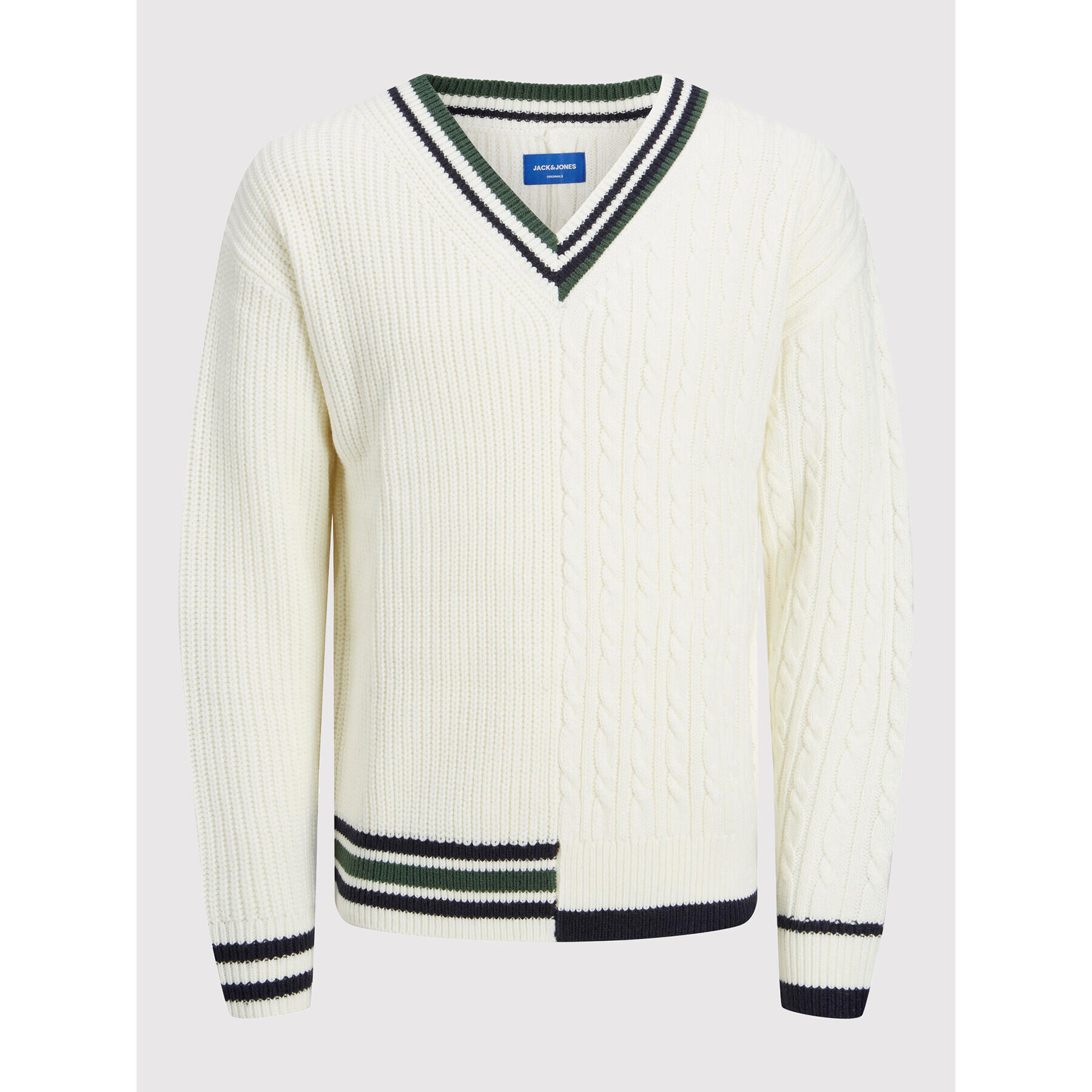 Jack&Jones Пуловер Split 12217377 Бежов Regular Fit - Pepit.bg