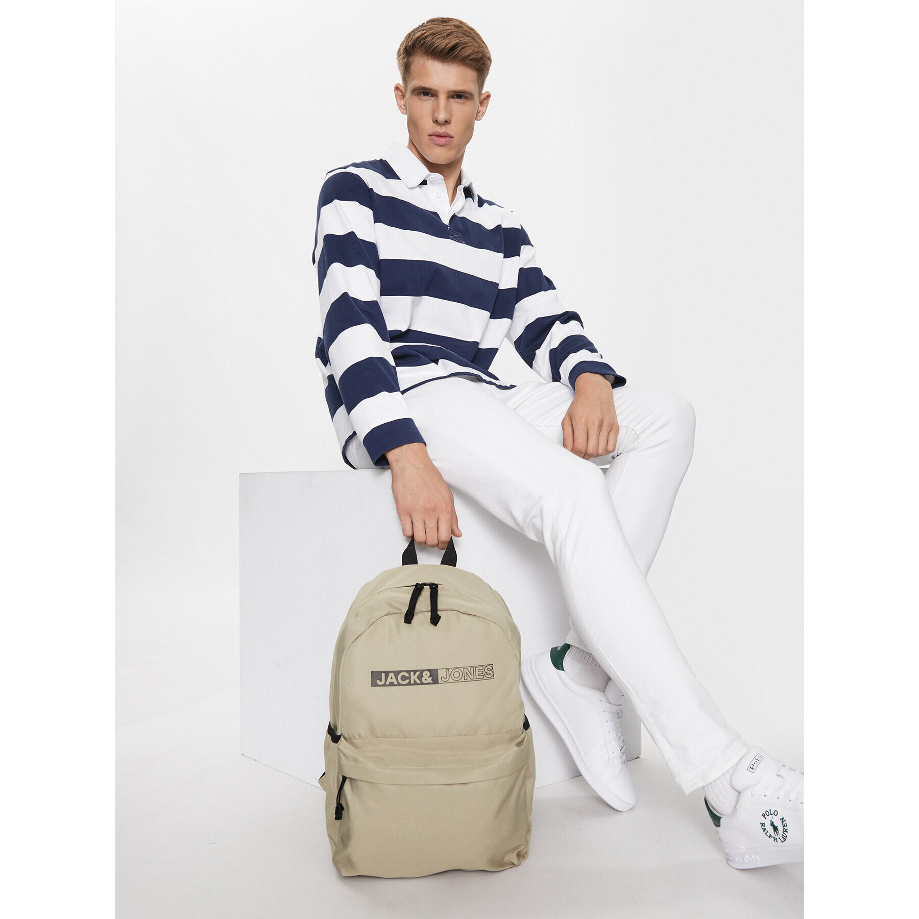 Jack&Jones Раница Jacpinkid Backpack 12225170 Бежов - Pepit.bg