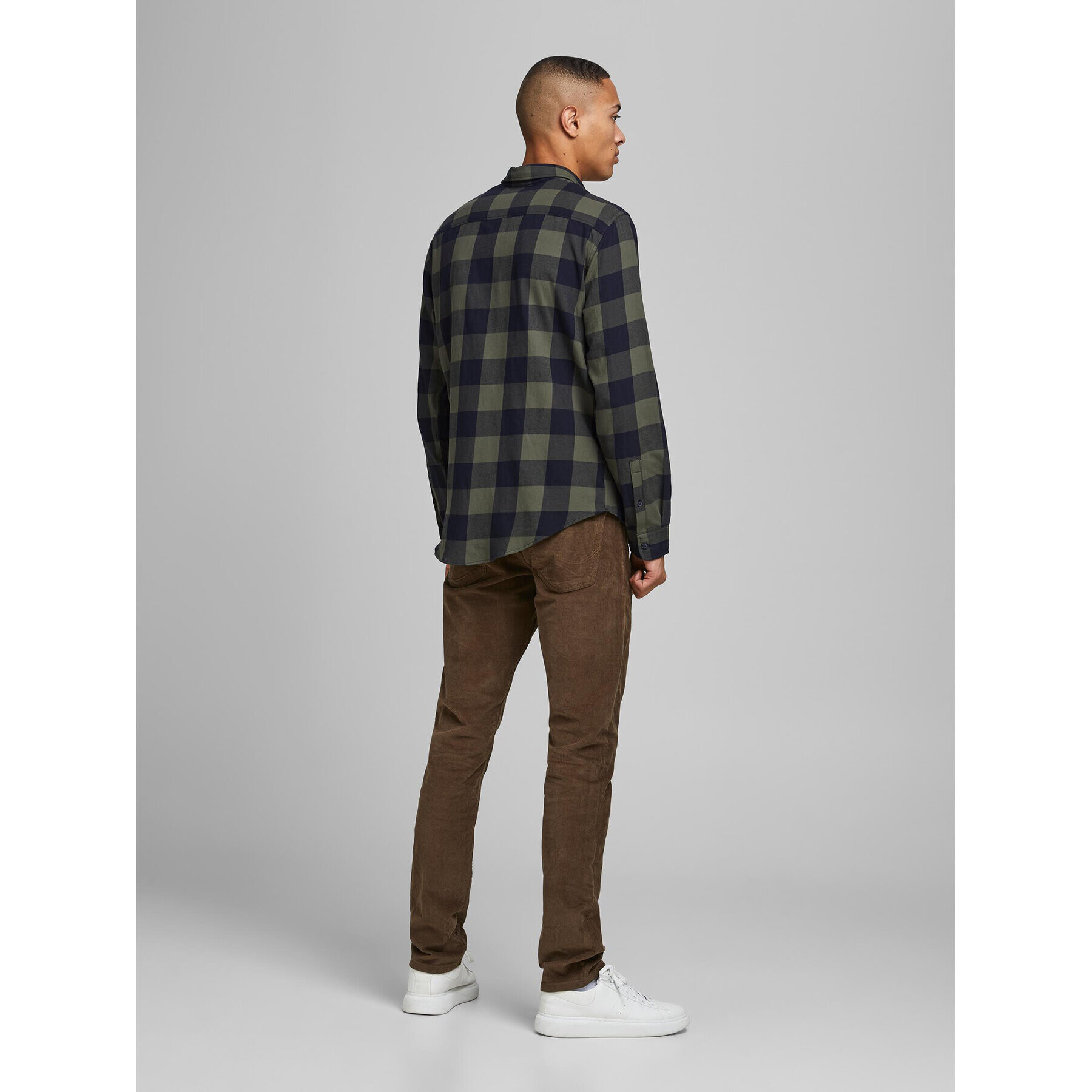 Jack&Jones Риза 12181602 Зелен Slim Fit - Pepit.bg