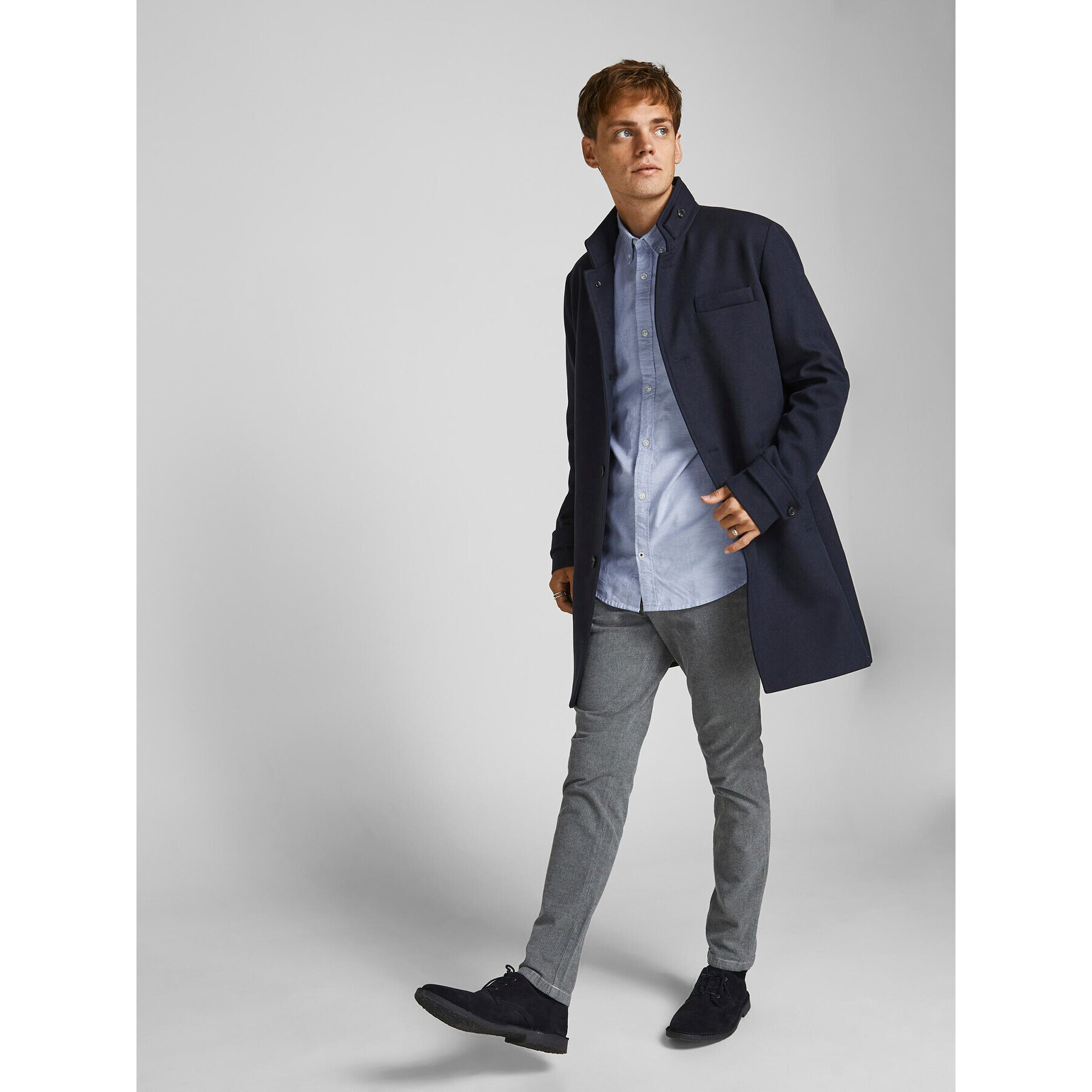 Jack&Jones Риза 12182486 Син Slim Fit - Pepit.bg