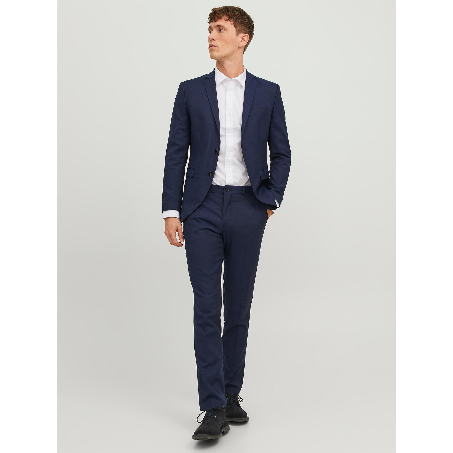 Jack&Jones Риза 12187222 Бял Slim Fit - Pepit.bg