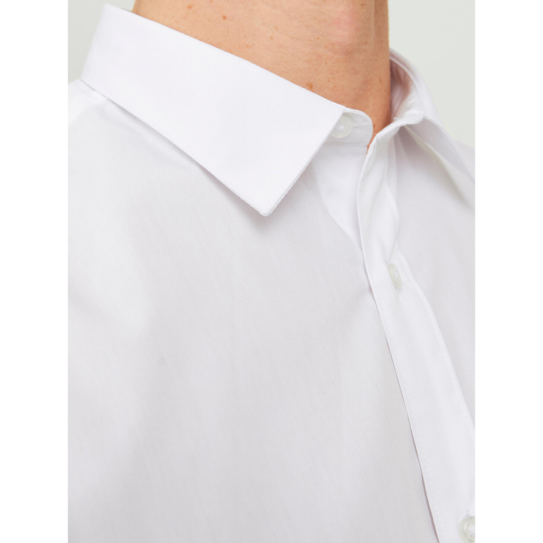 Jack&Jones Риза 12187222 Бял Slim Fit - Pepit.bg