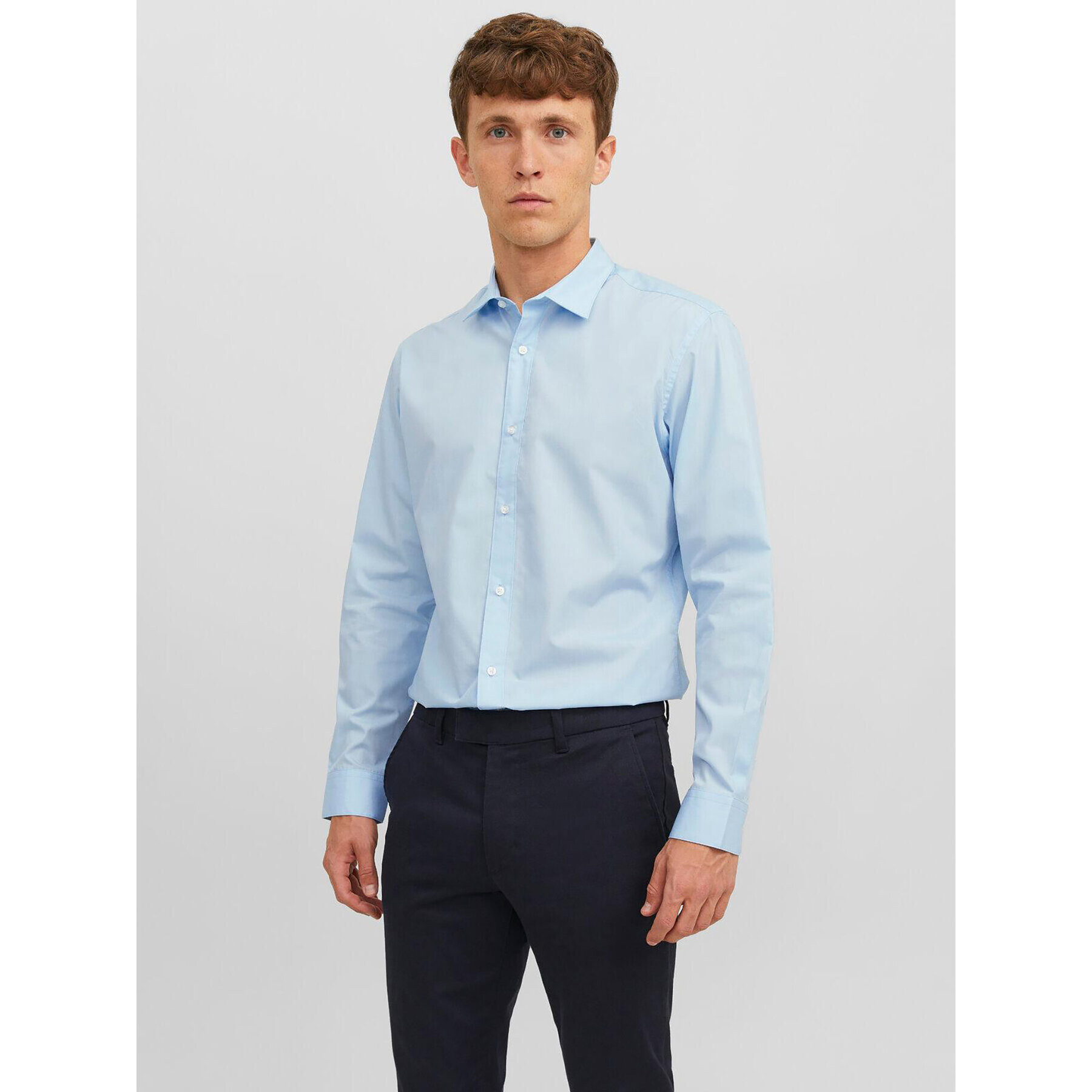 Jack&Jones Риза 12187222 Син Slim Fit - Pepit.bg