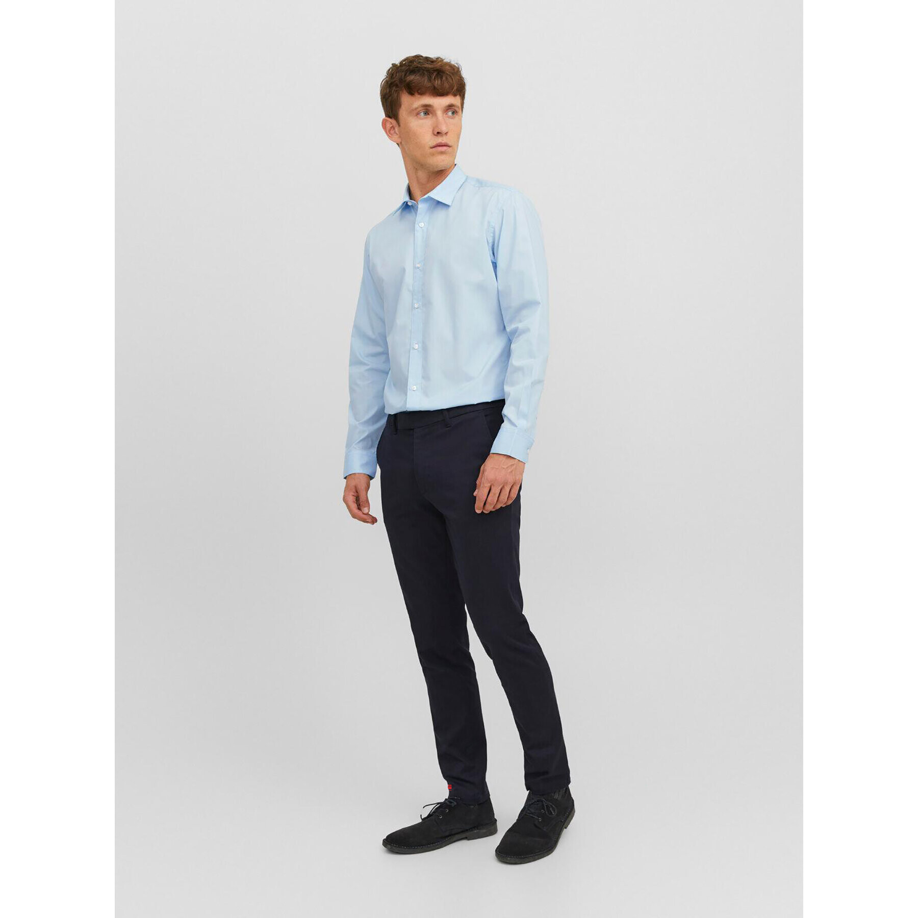 Jack&Jones Риза 12187222 Син Slim Fit - Pepit.bg