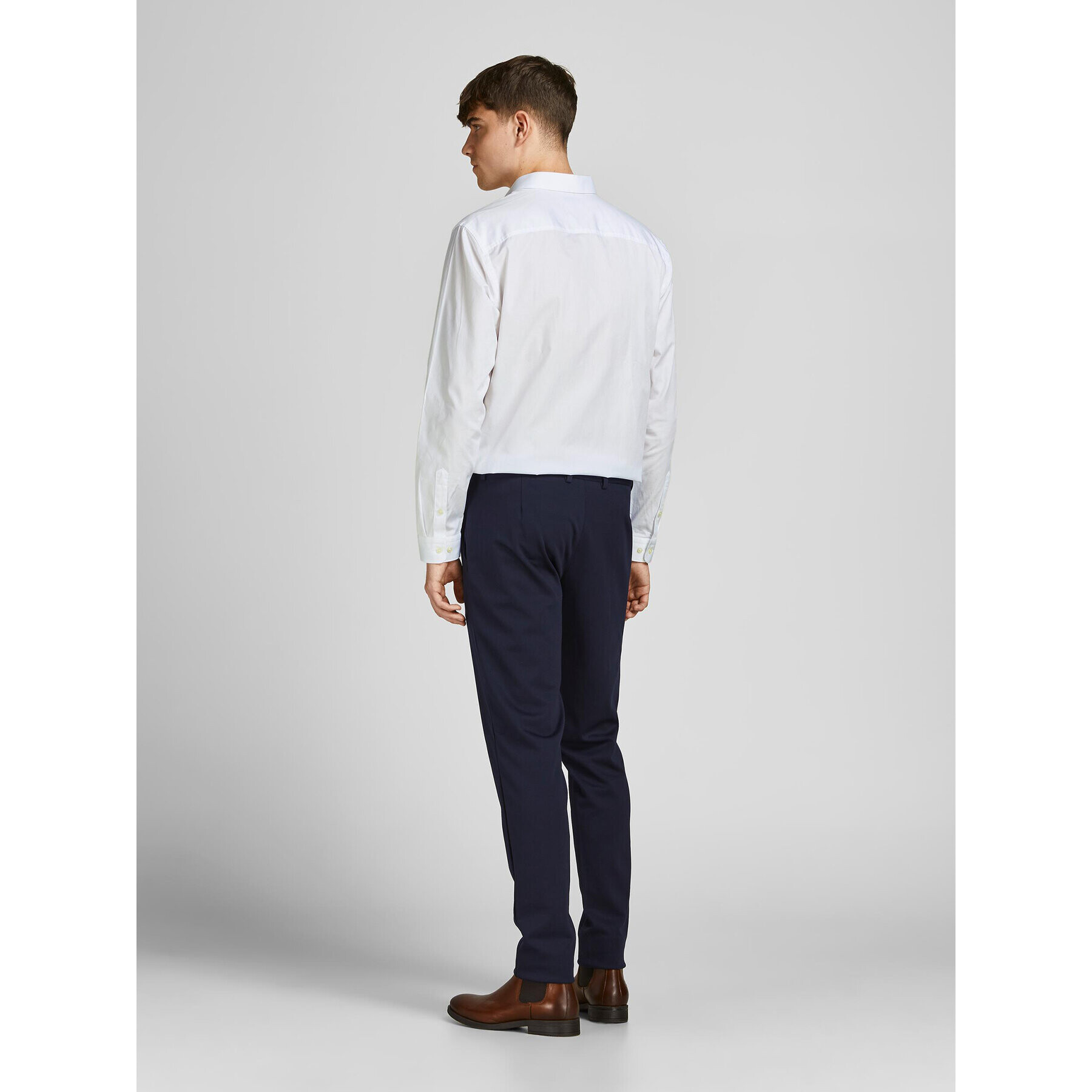 Jack&Jones Риза 12201905 Бял Slim Fit - Pepit.bg