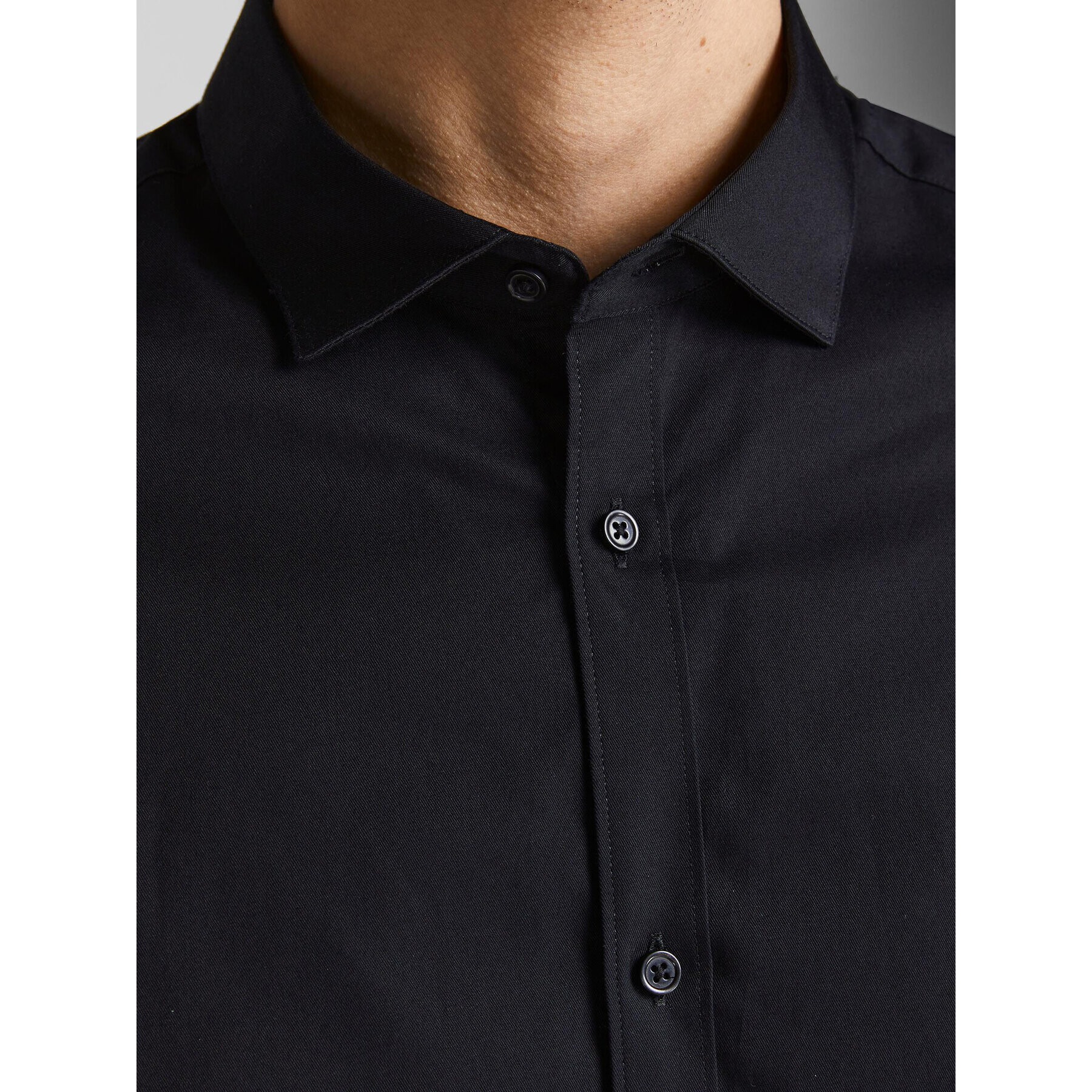 Jack&Jones Риза 12201905 Черен Slim Fit - Pepit.bg