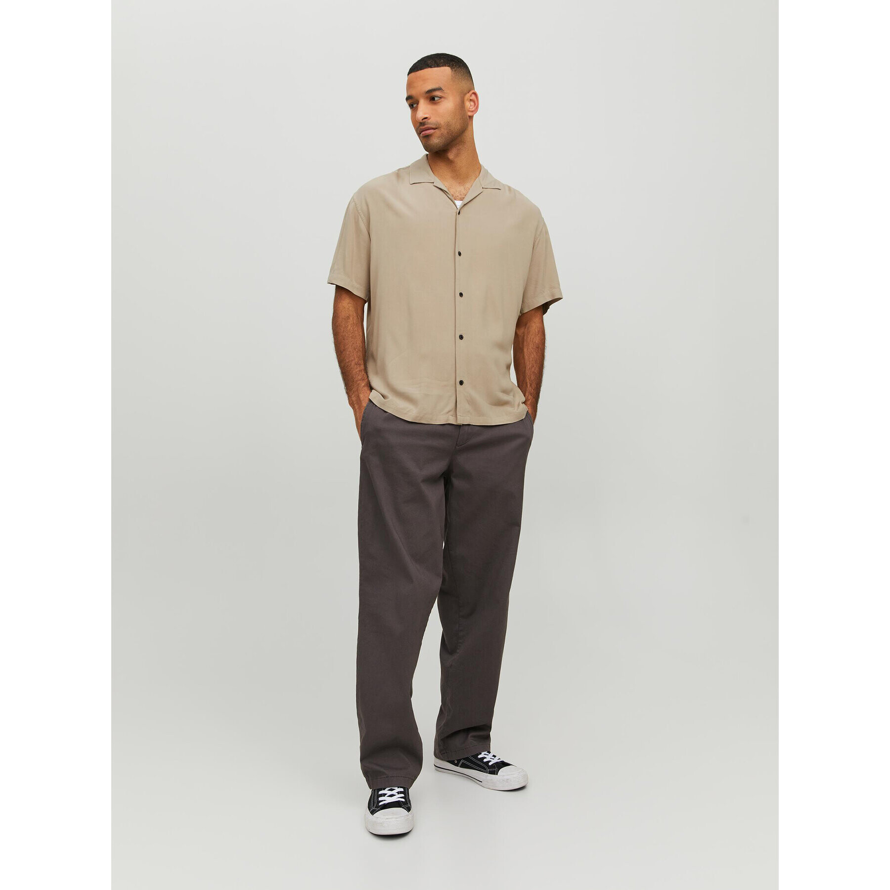 Jack&Jones Риза Jeff 12220416 Бежов Relaxed Fit - Pepit.bg