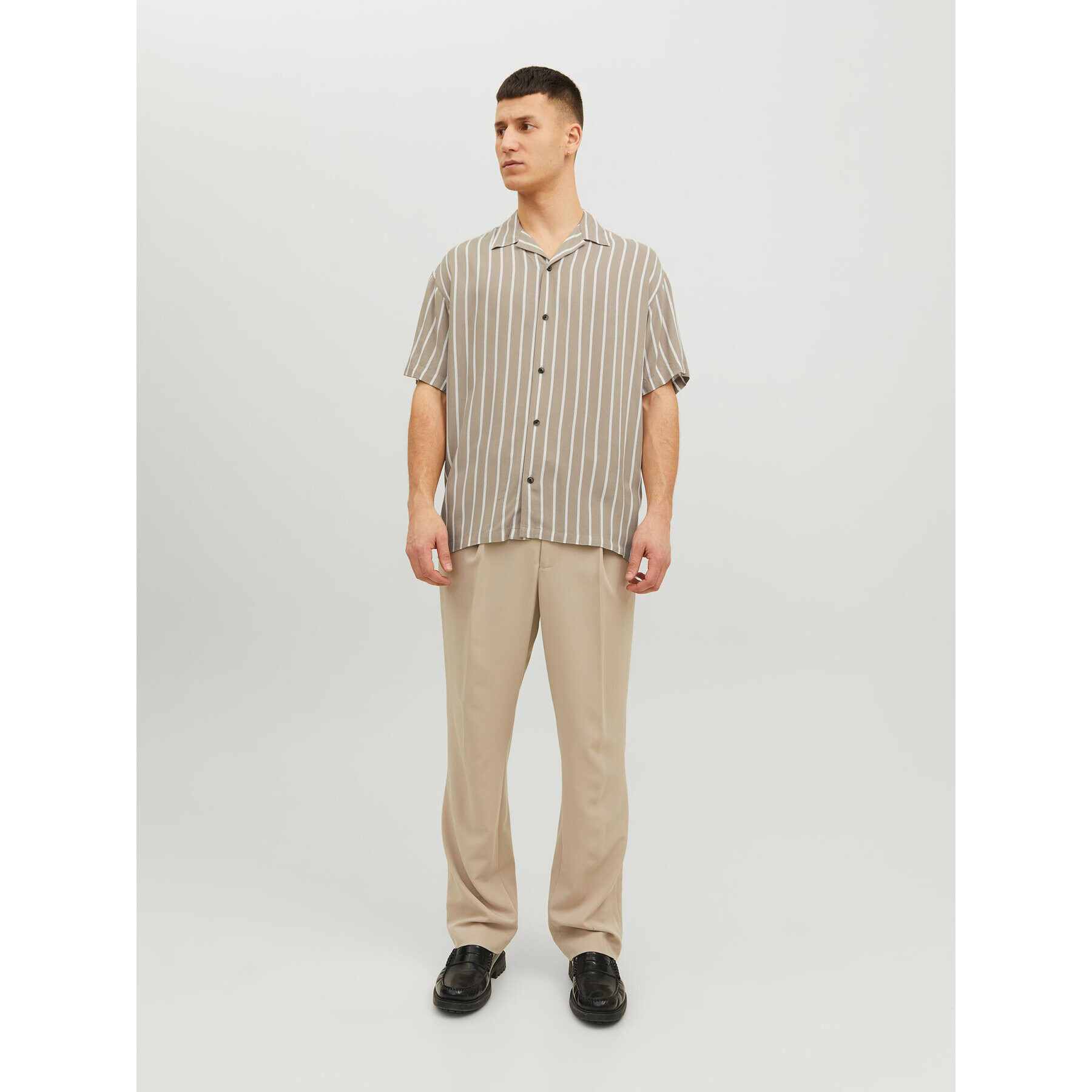 Jack&Jones Риза Jeff 12220423 Бежов Relaxed Fit - Pepit.bg