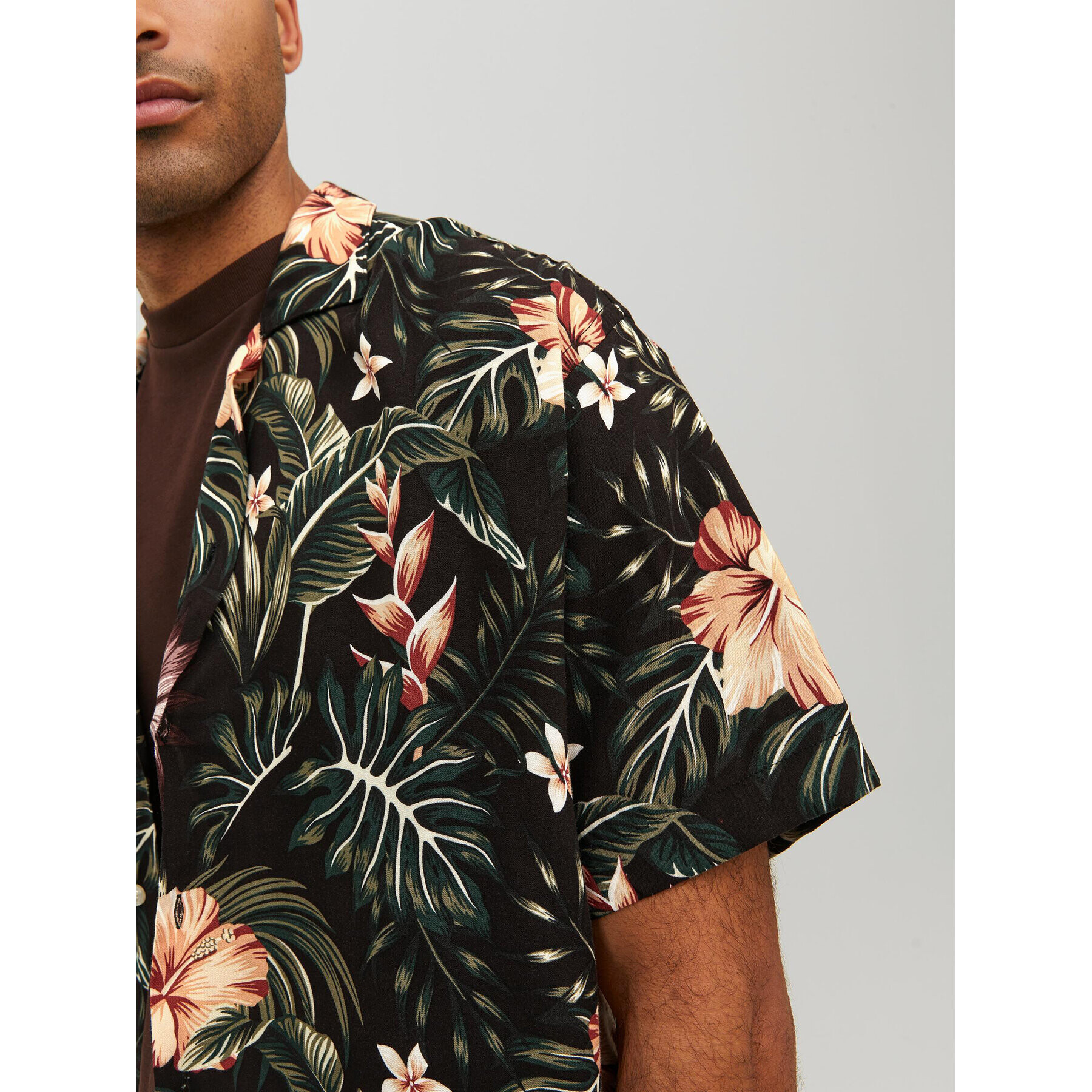Jack&Jones Риза 12222898 Черен Relaxed Fit - Pepit.bg
